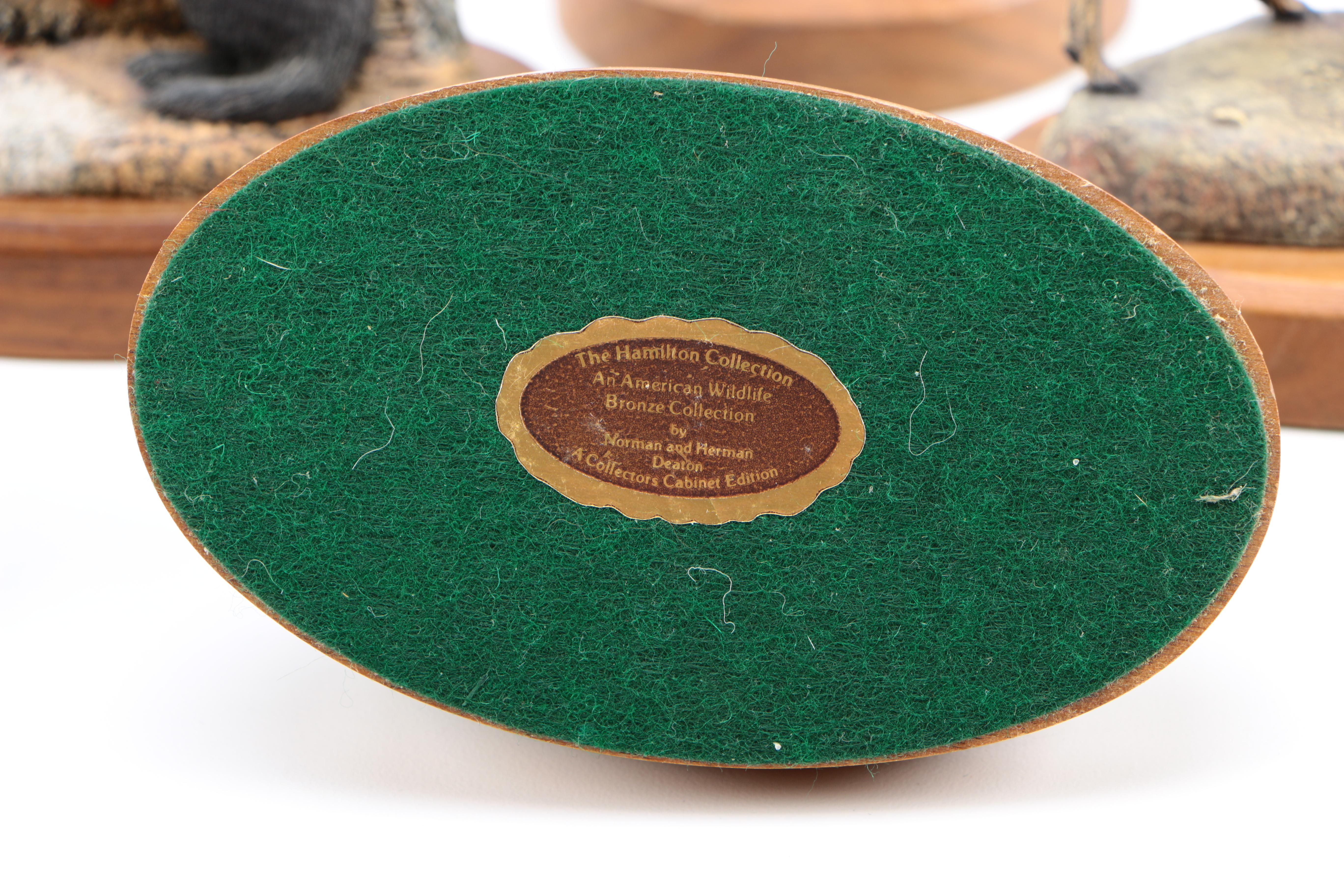 The Hamilton Collection "An American Wildlife Bronze Collection" Animal Figurines