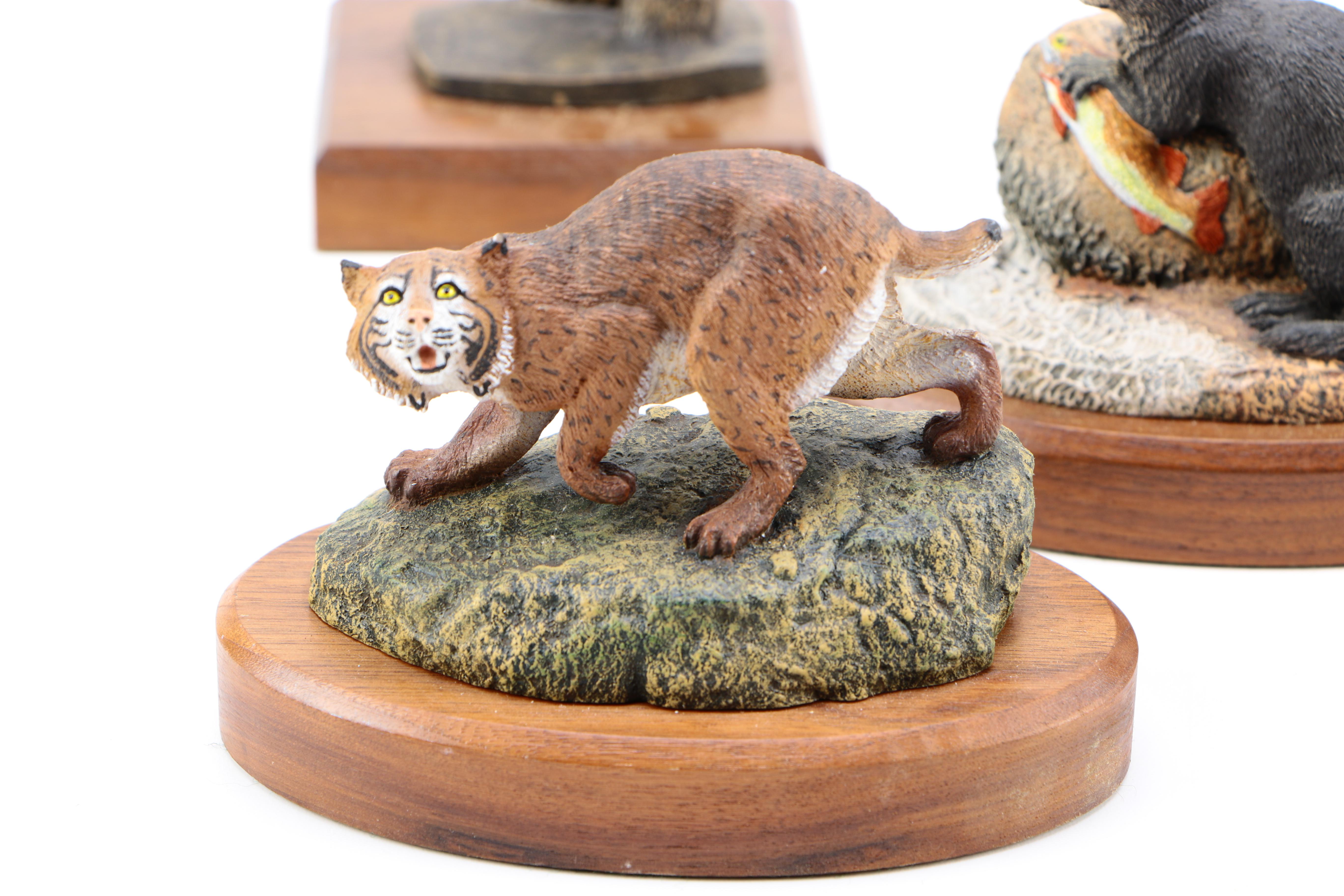 The Hamilton Collection "An American Wildlife Bronze Collection" Animal Figurines