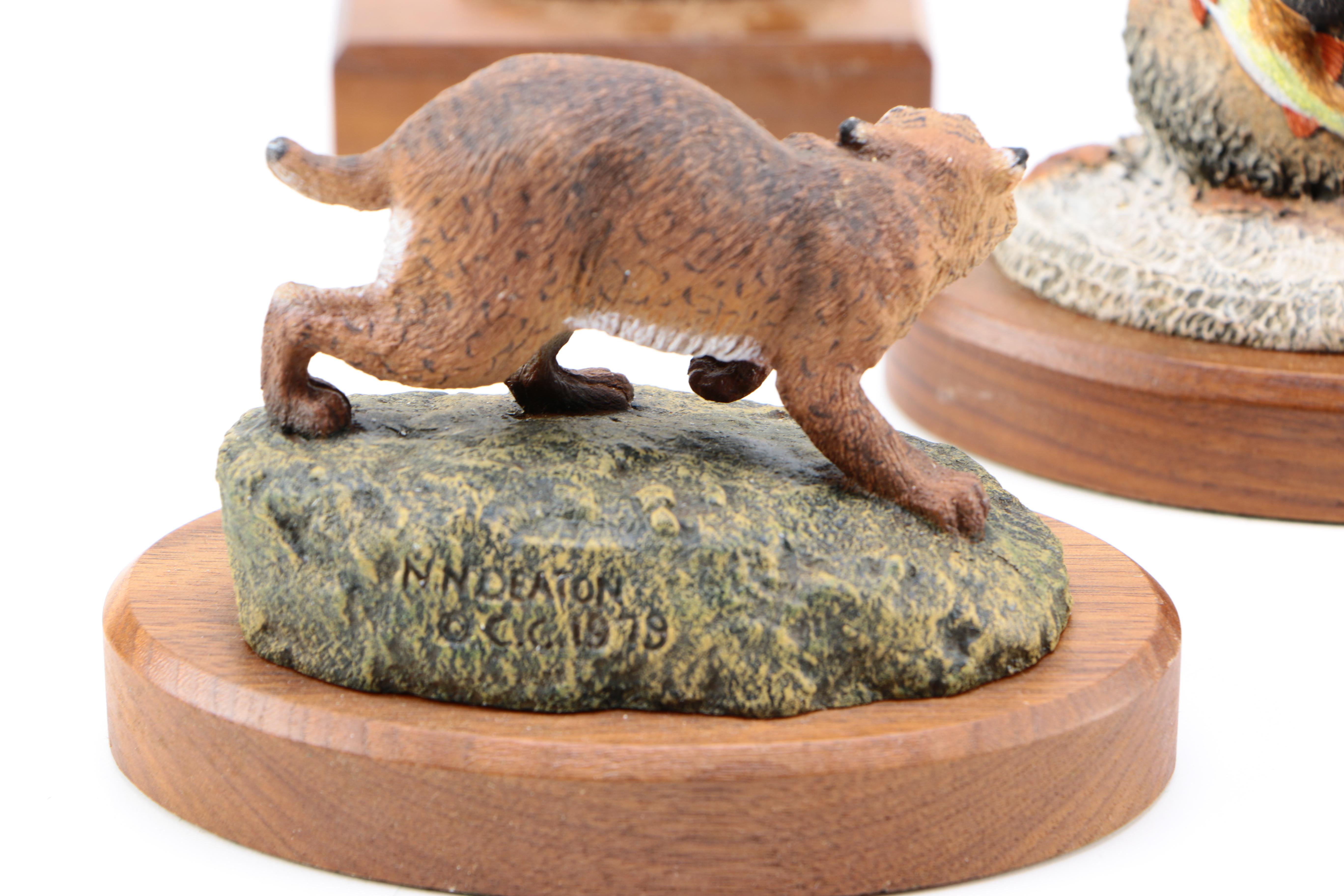 The Hamilton Collection "An American Wildlife Bronze Collection" Animal Figurines