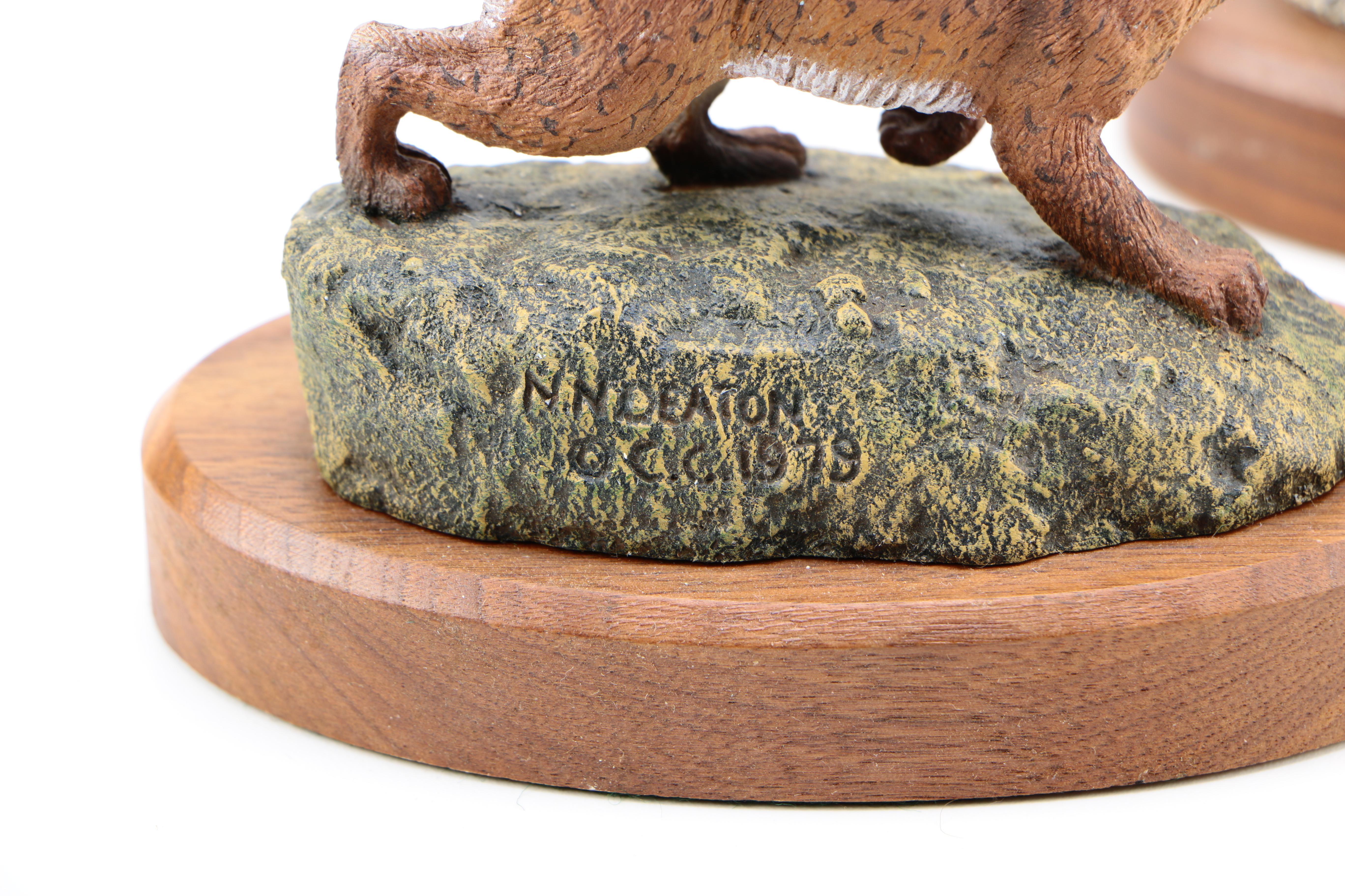 The Hamilton Collection "An American Wildlife Bronze Collection" Animal Figurines