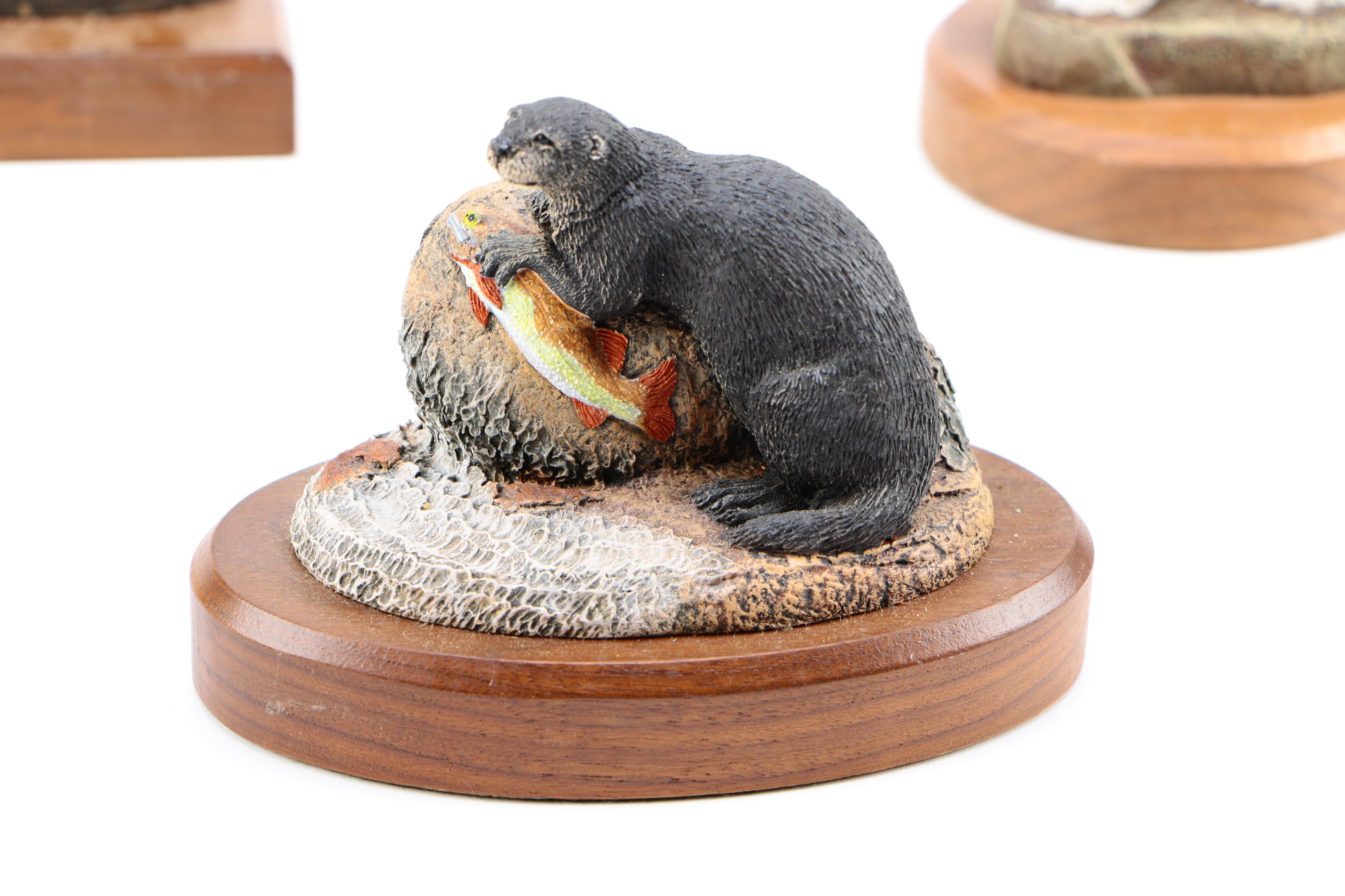The Hamilton Collection "An American Wildlife Bronze Collection" Animal Figurines