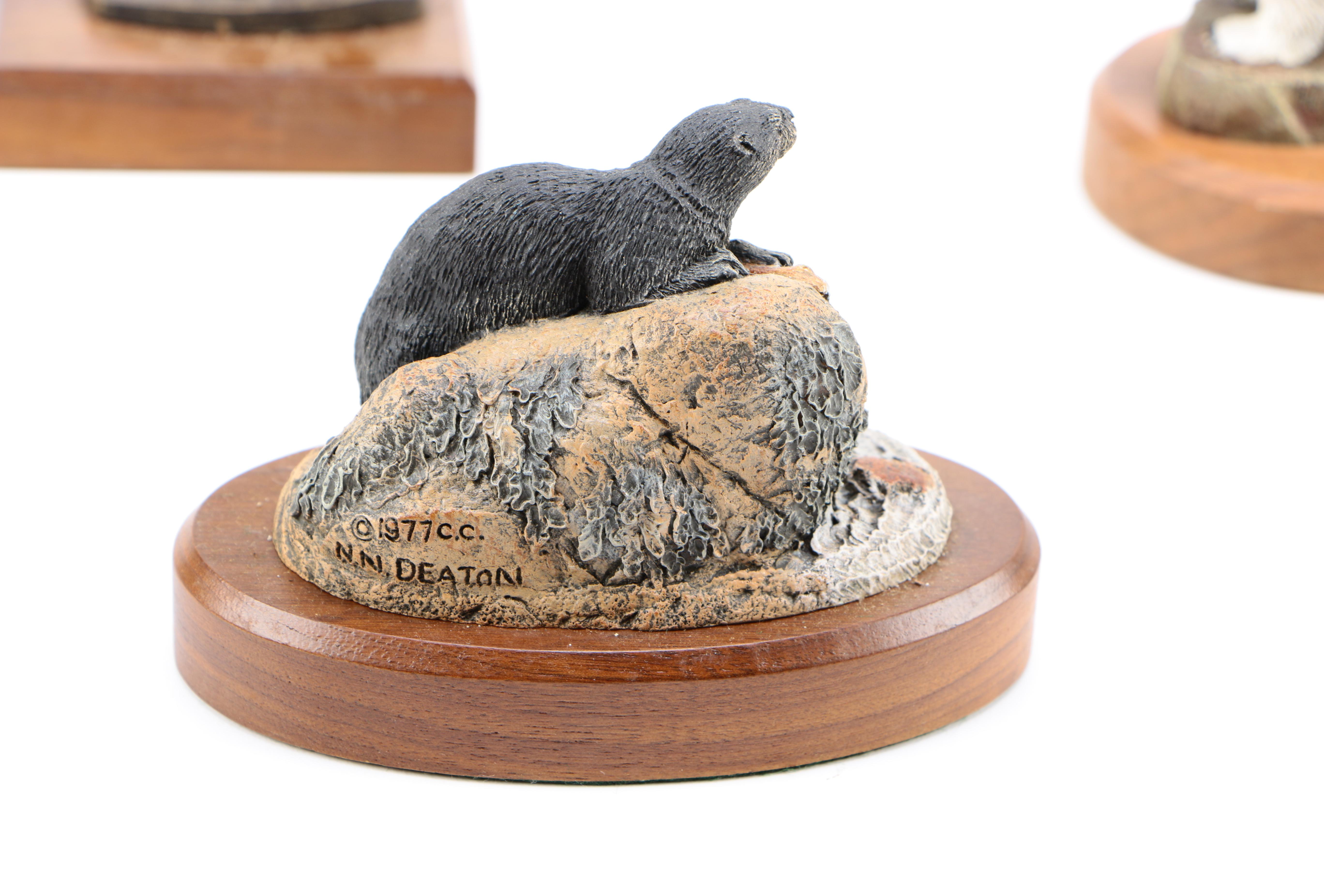 The Hamilton Collection "An American Wildlife Bronze Collection" Animal Figurines
