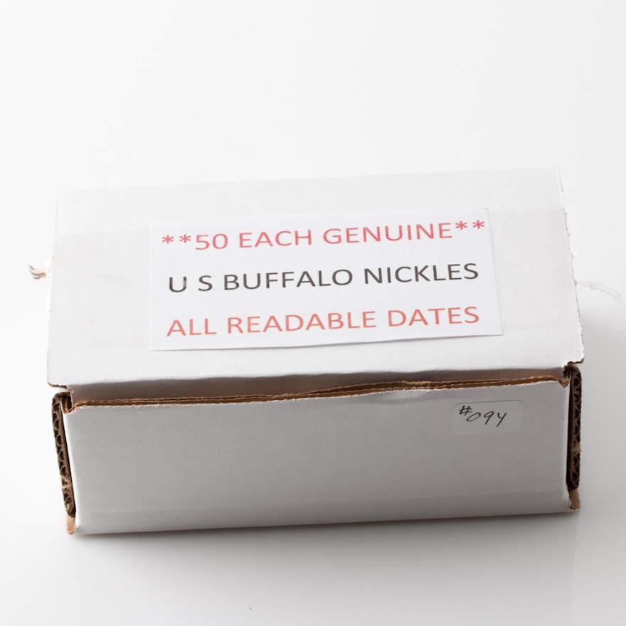 Assortment of 50 U.S. Buffalo Nickels