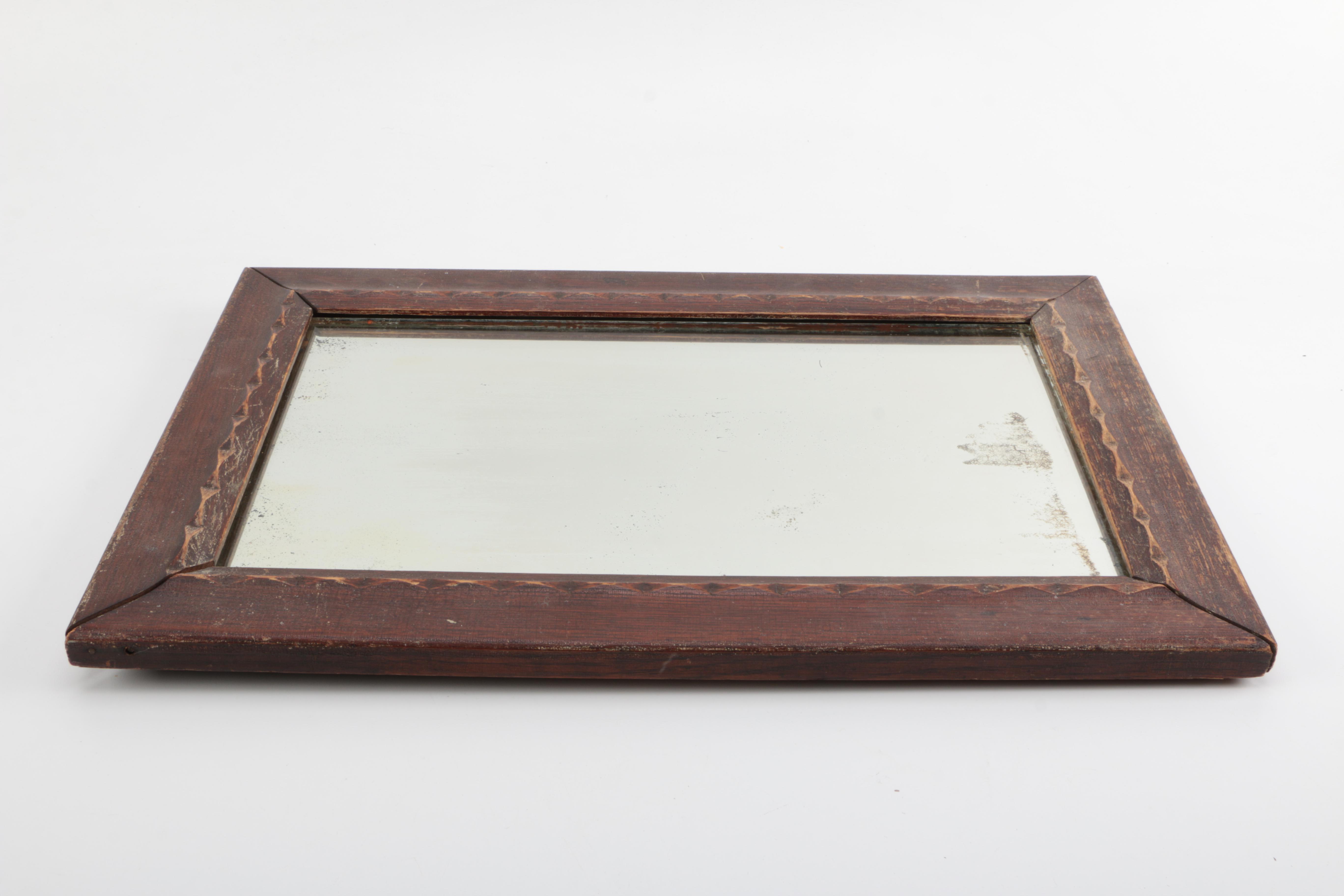 Antique Wooden Frame With Mirror