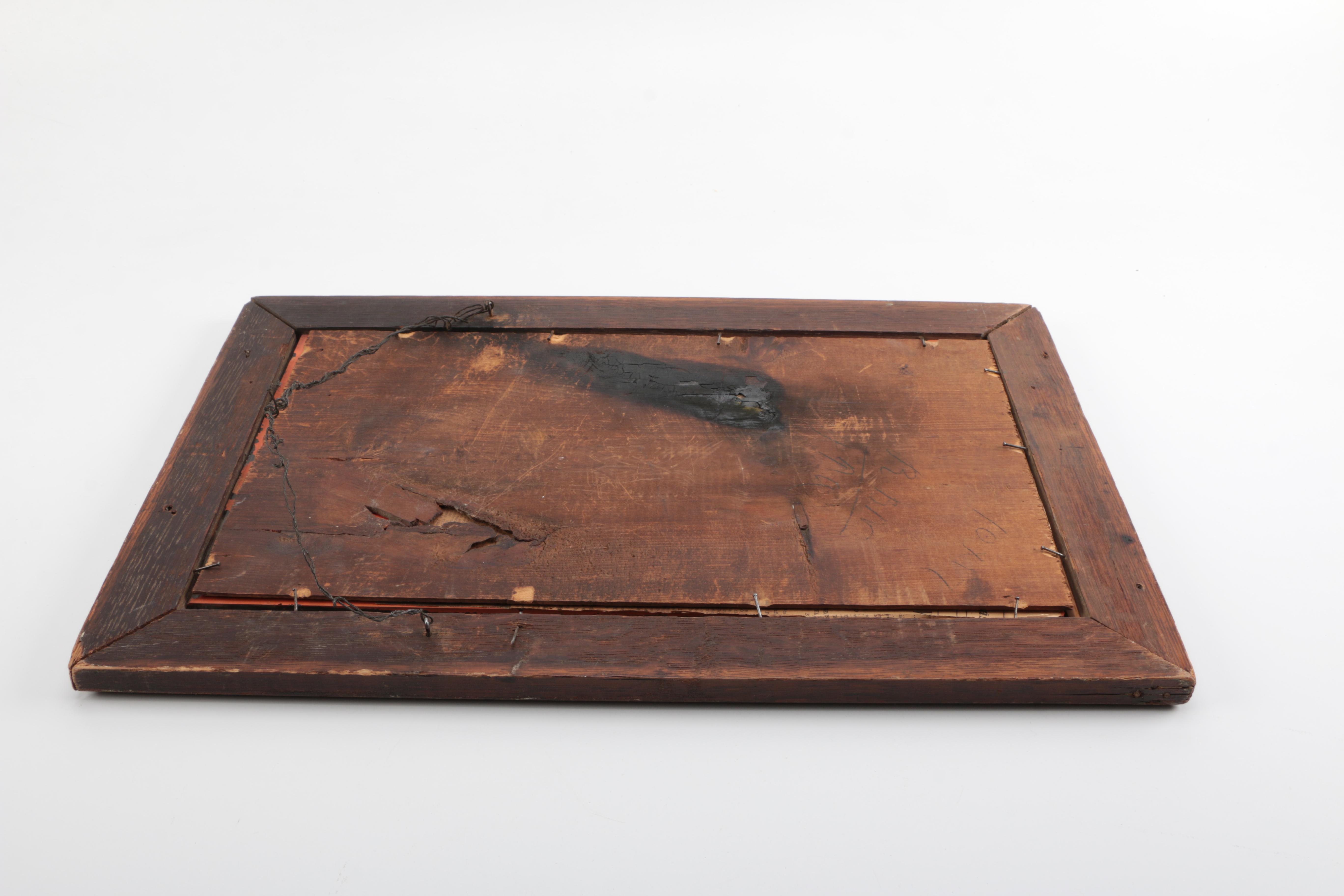 Antique Wooden Frame With Mirror