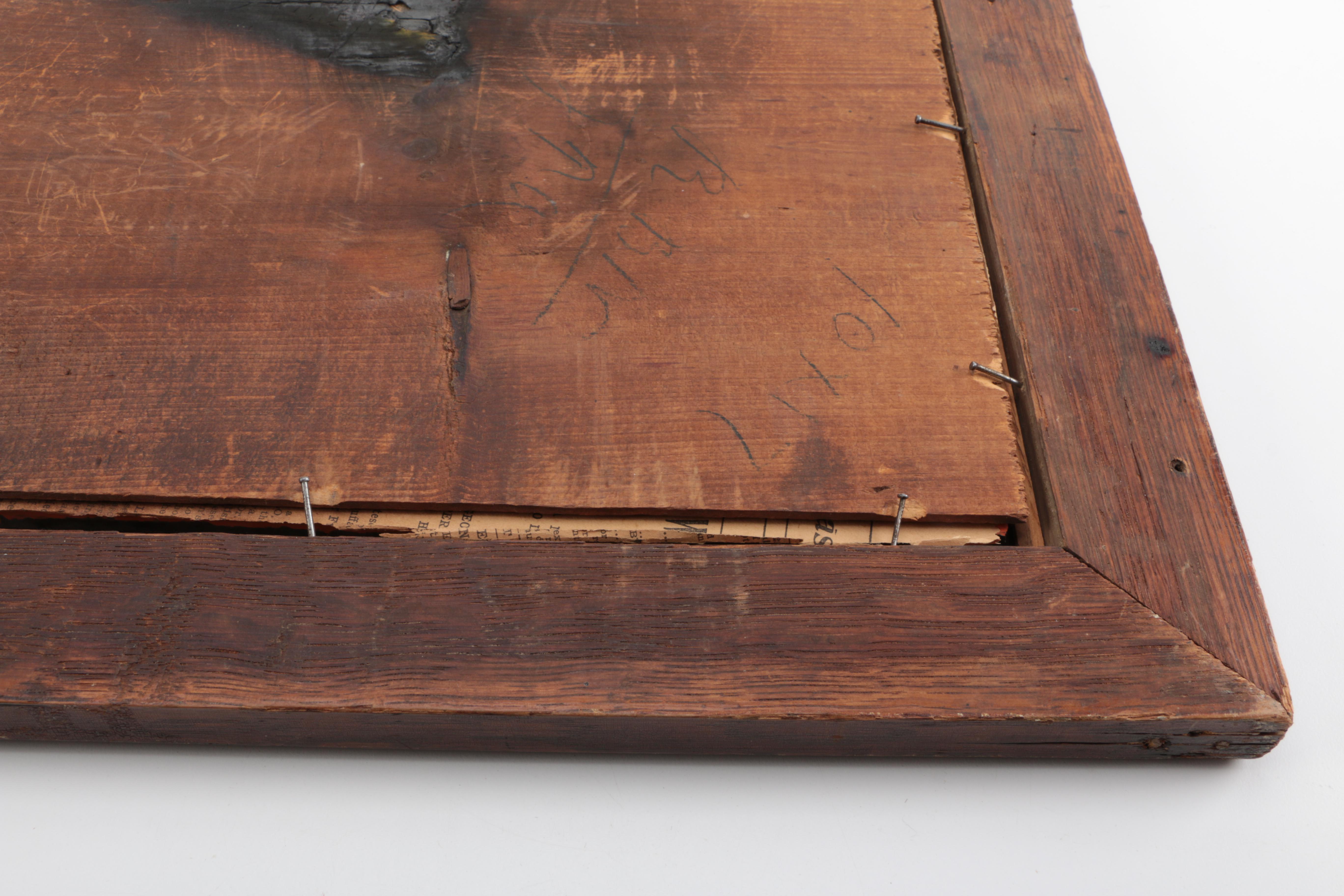 Antique Wooden Frame With Mirror