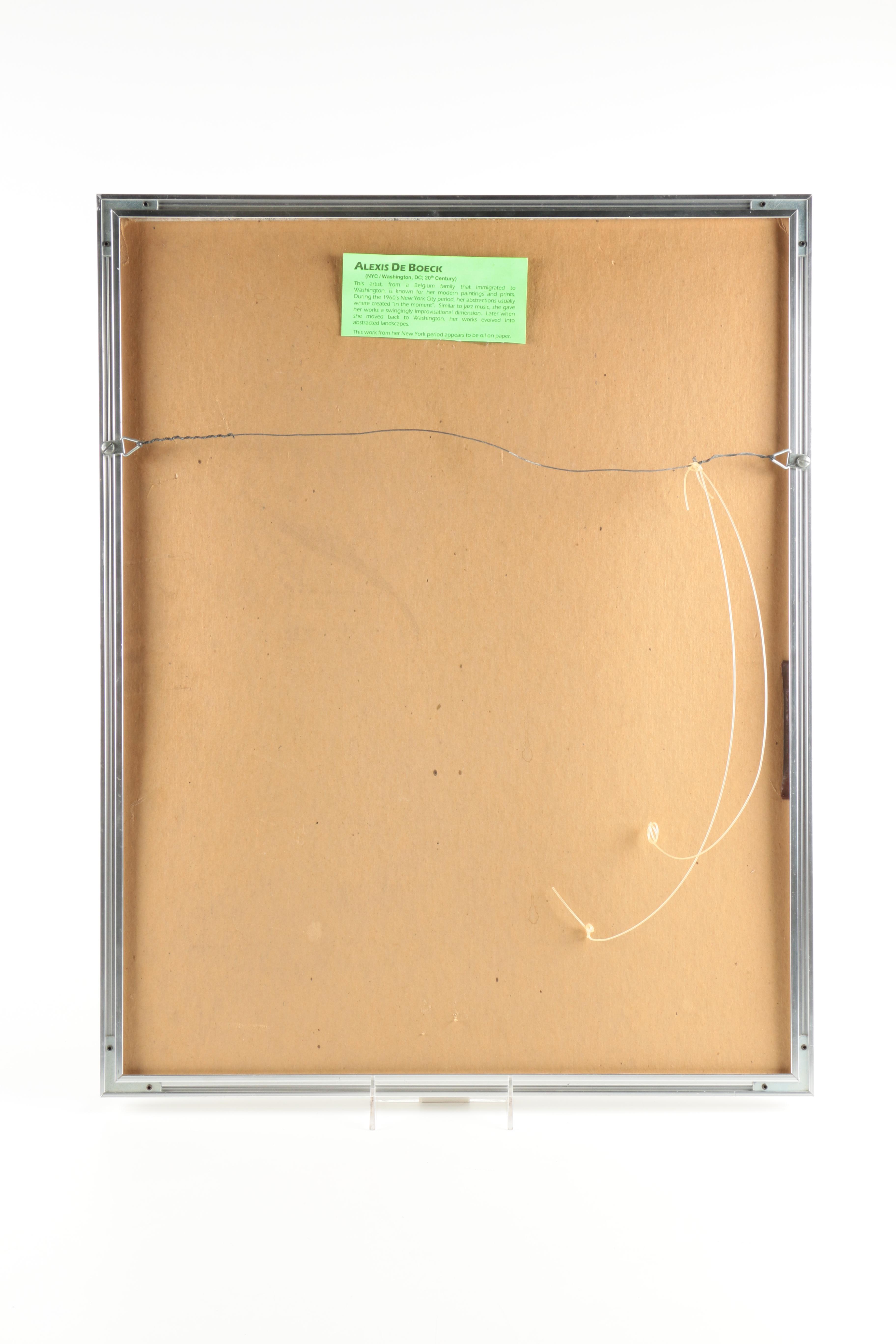 Alexis De Boeck Watercolor on Paper Abstract Portrait