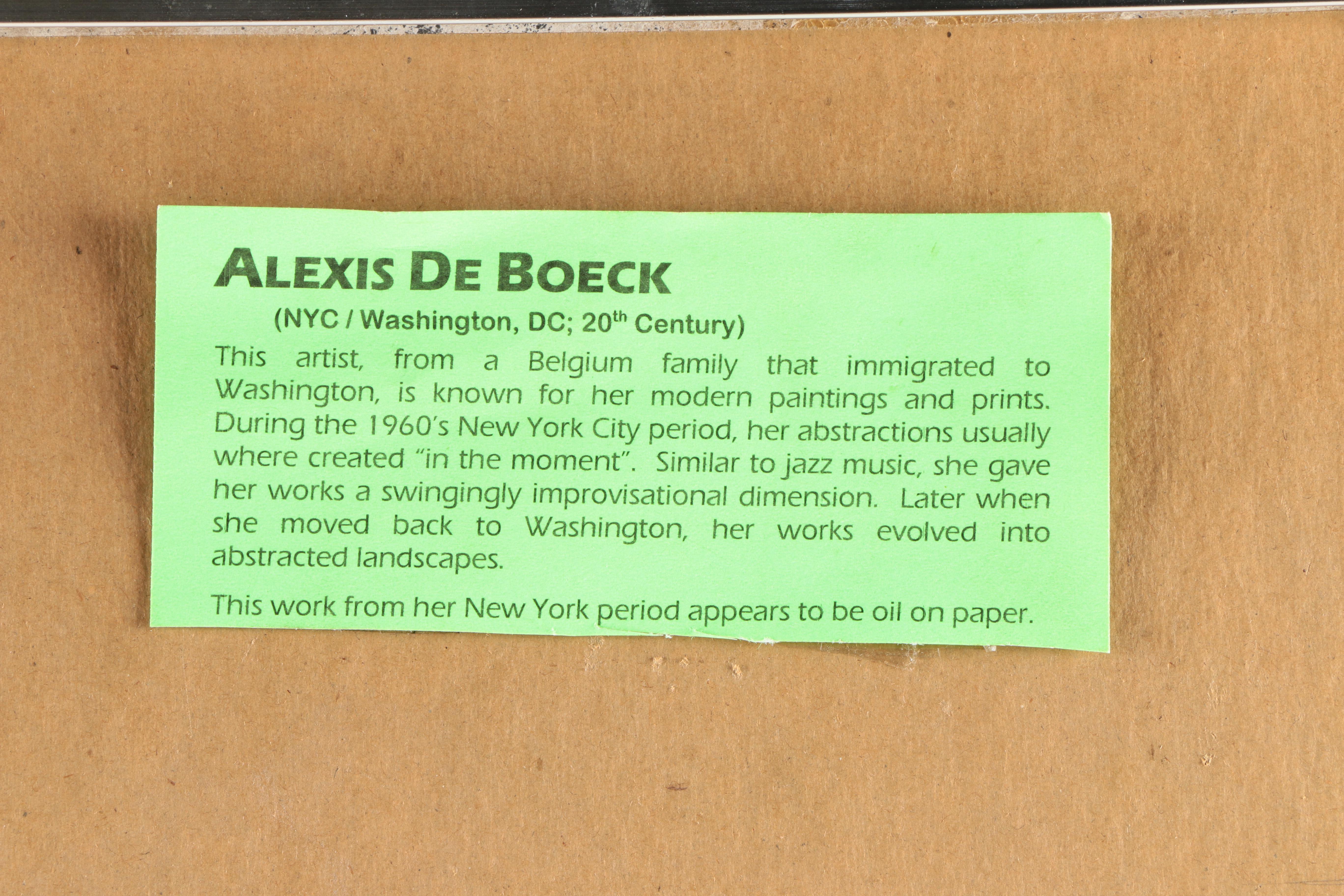 Alexis De Boeck Watercolor on Paper Abstract Portrait