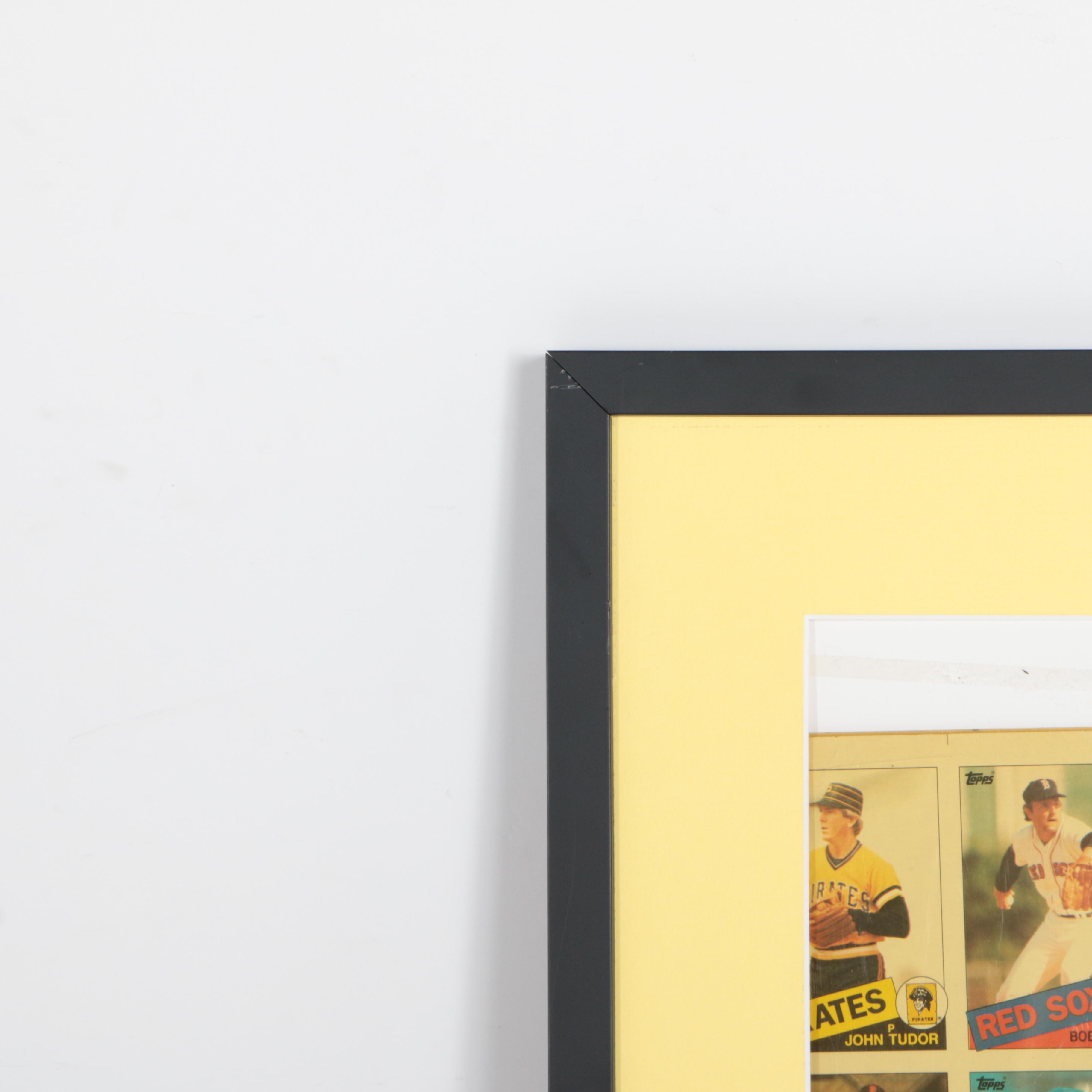 Uncut Sheet of Topps Baseball Cards from the 1985 Set