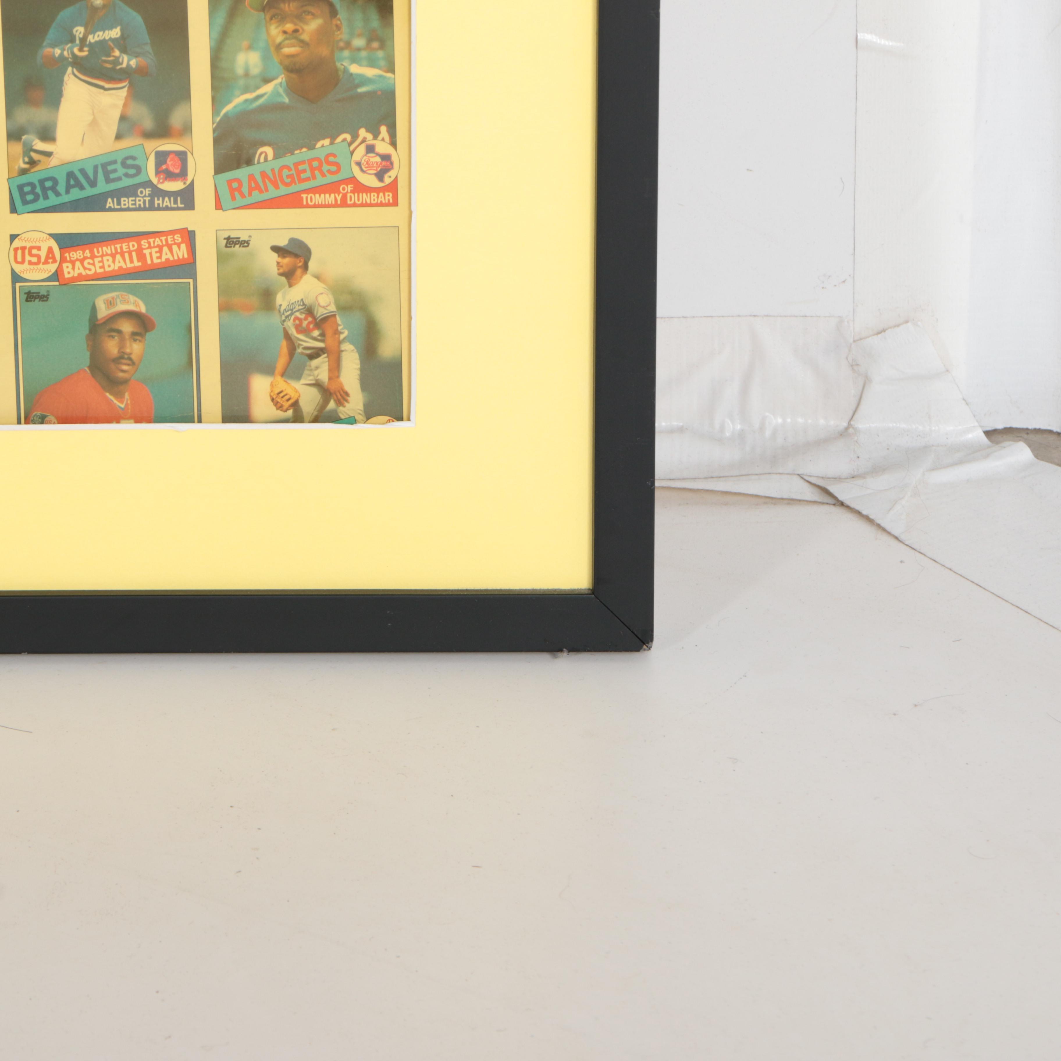 Uncut Sheet of Topps Baseball Cards from the 1985 Set