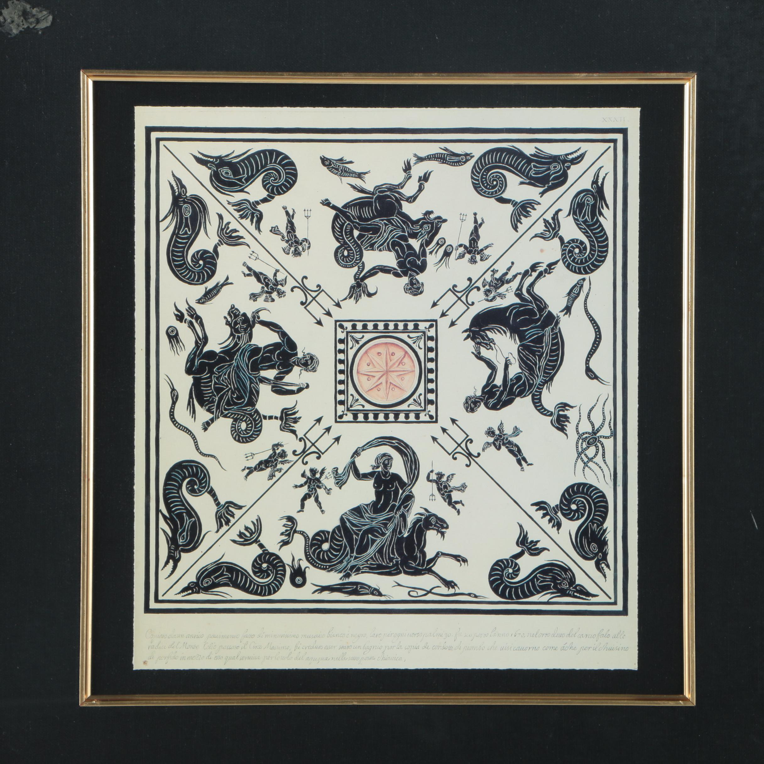 Reproduction Lithograph on Paper "Golden Star"