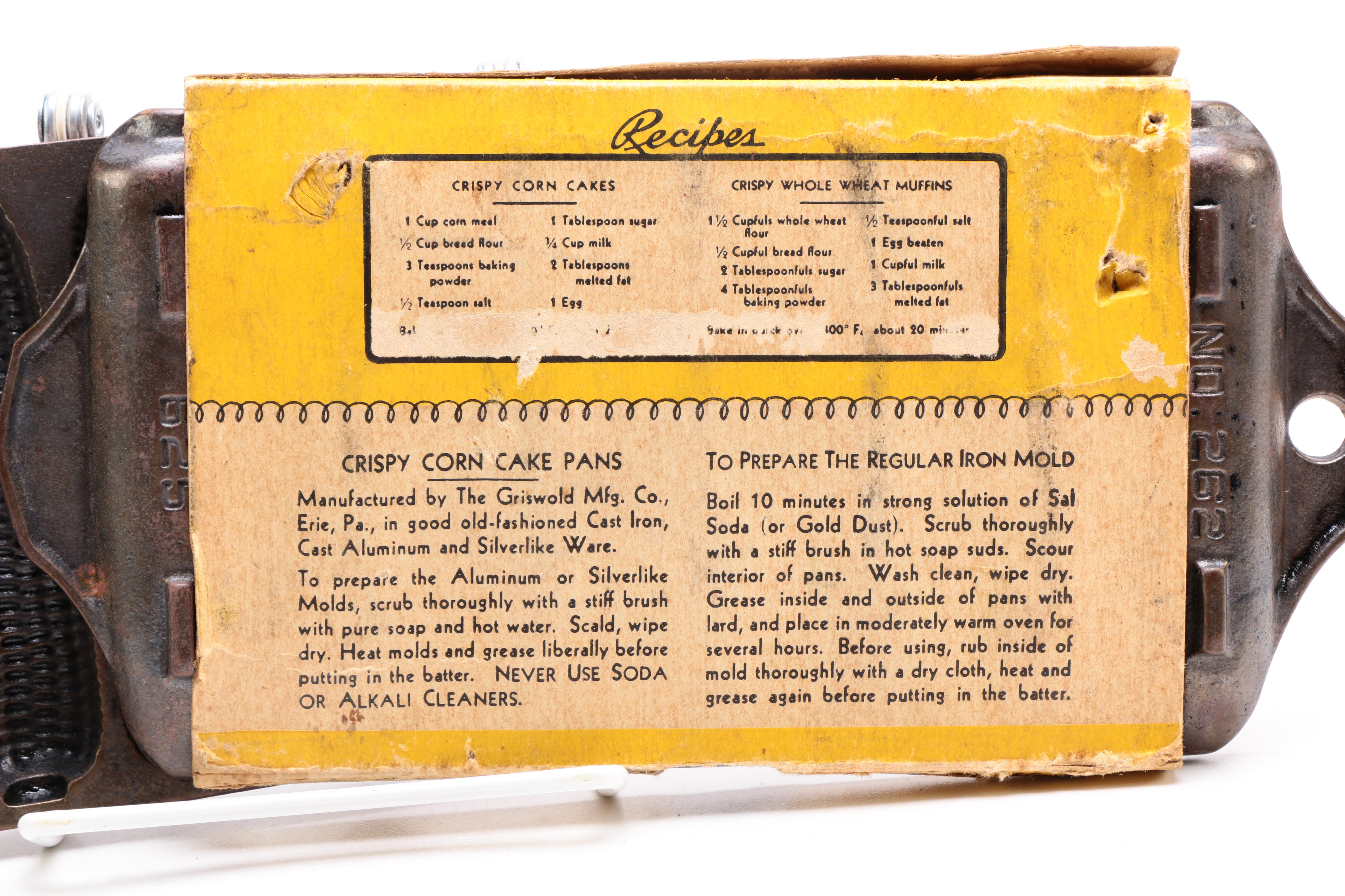 Griswold "Tea Size Crispy Corn" Cake Pan Set