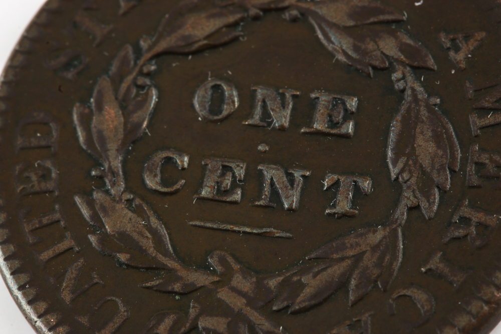 1834 Small 8 Large Stars Coronet Head Cent