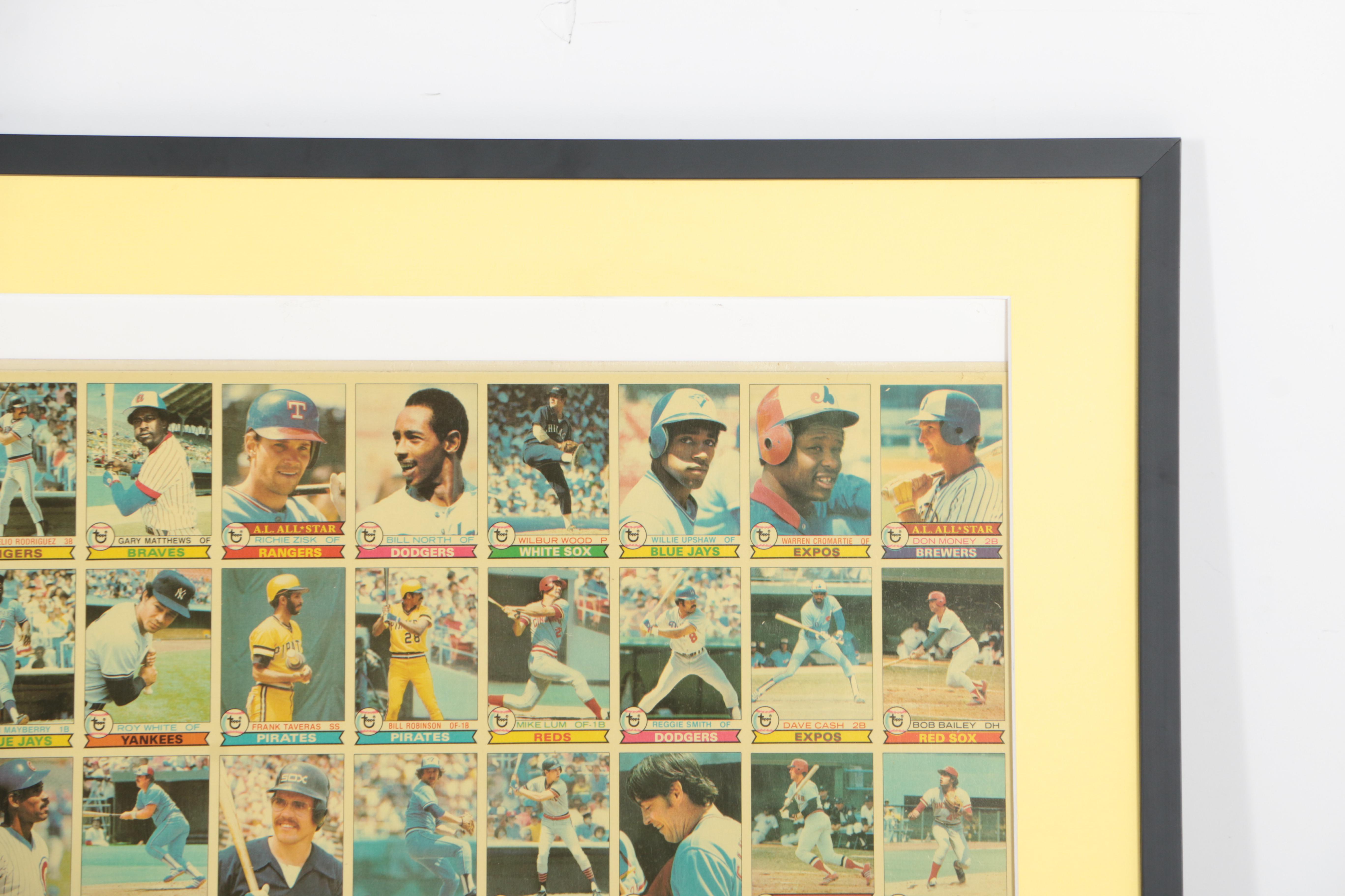 Uncut Sheet of Topps Baseball Cards from the 1979 Set
