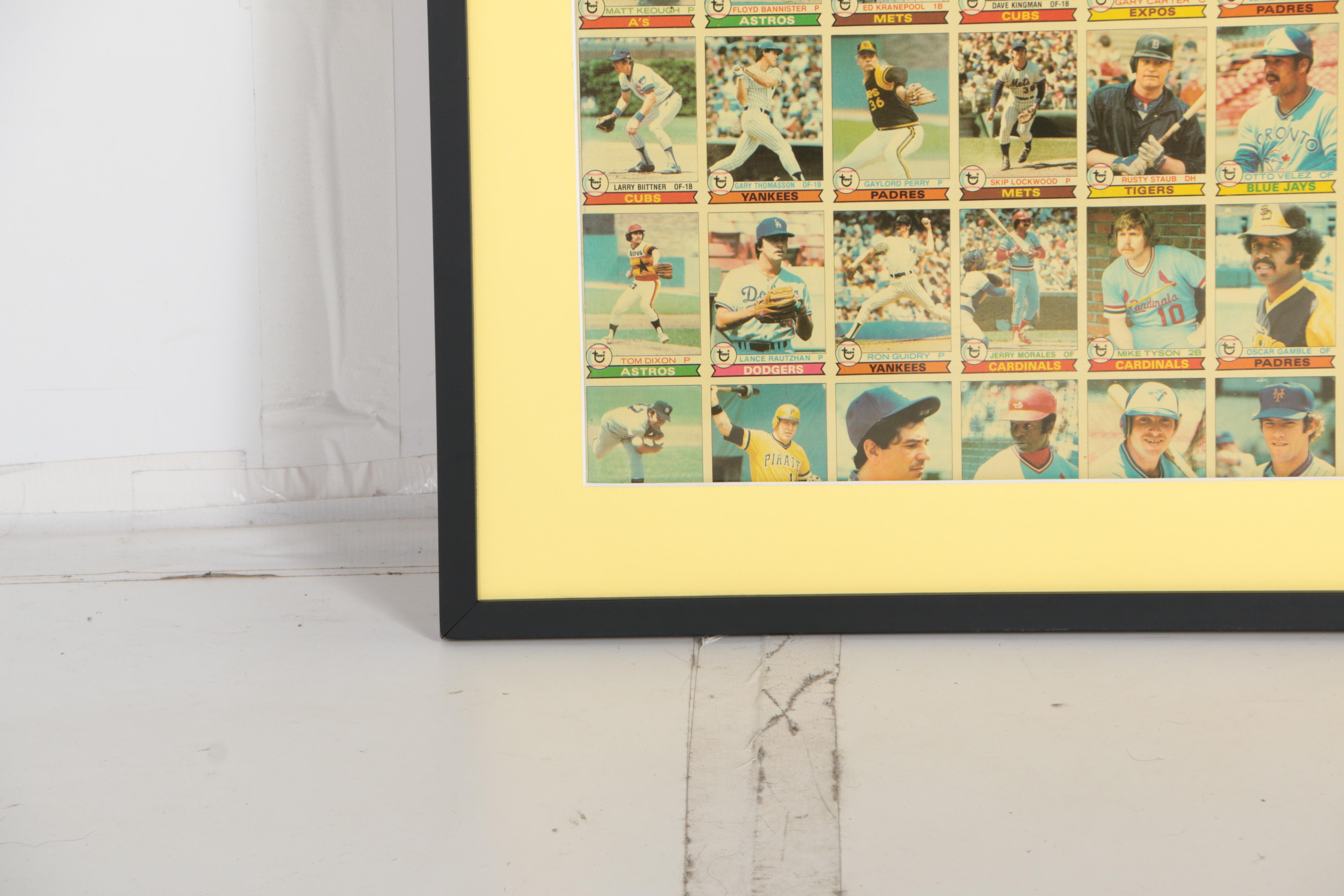 Uncut Sheet of Topps Baseball Cards from the 1979 Set