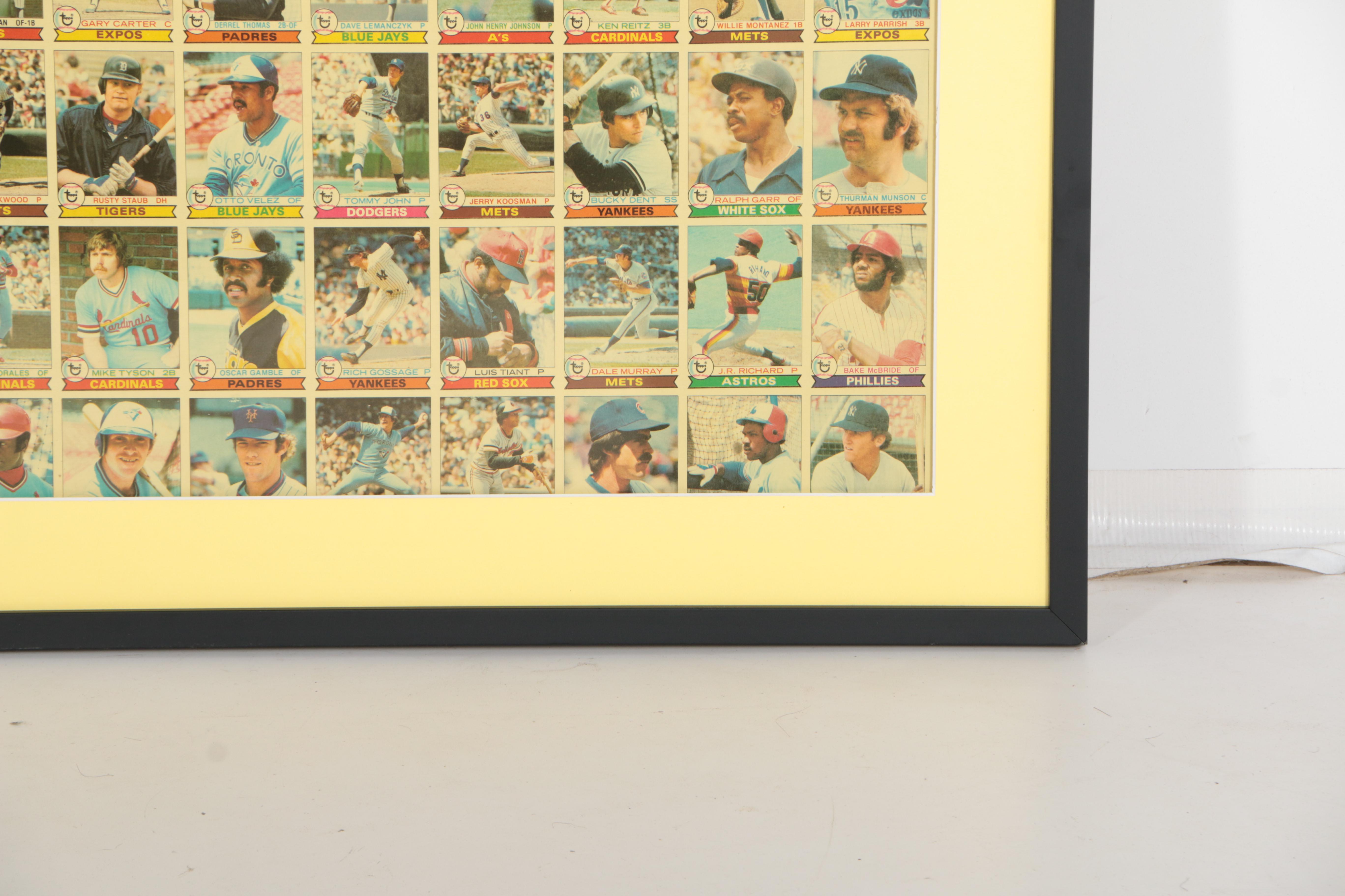 Uncut Sheet of Topps Baseball Cards from the 1979 Set