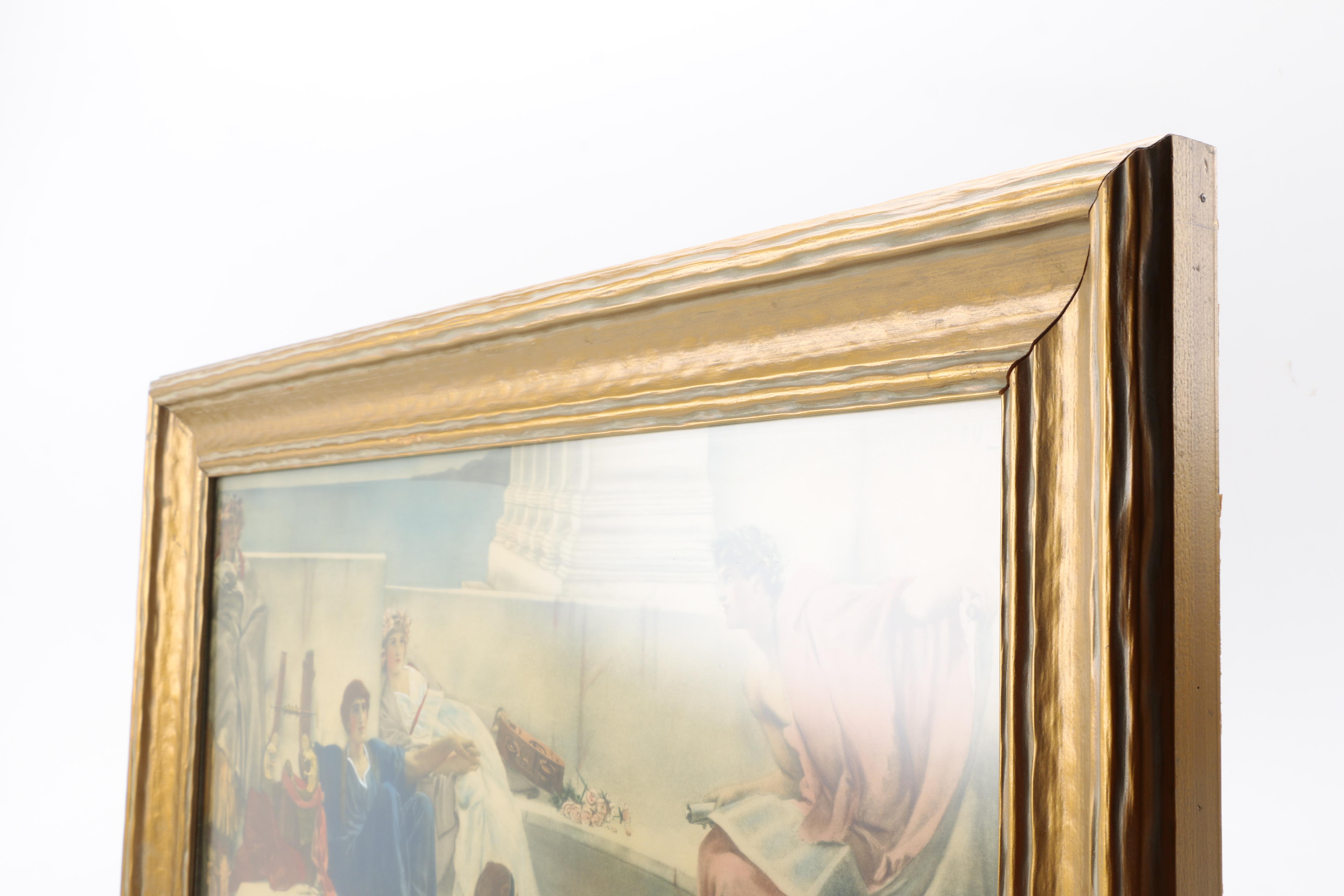 After Sir Lawrence Alma-Tadema Embellished Lithograph "A Reading from Homer"