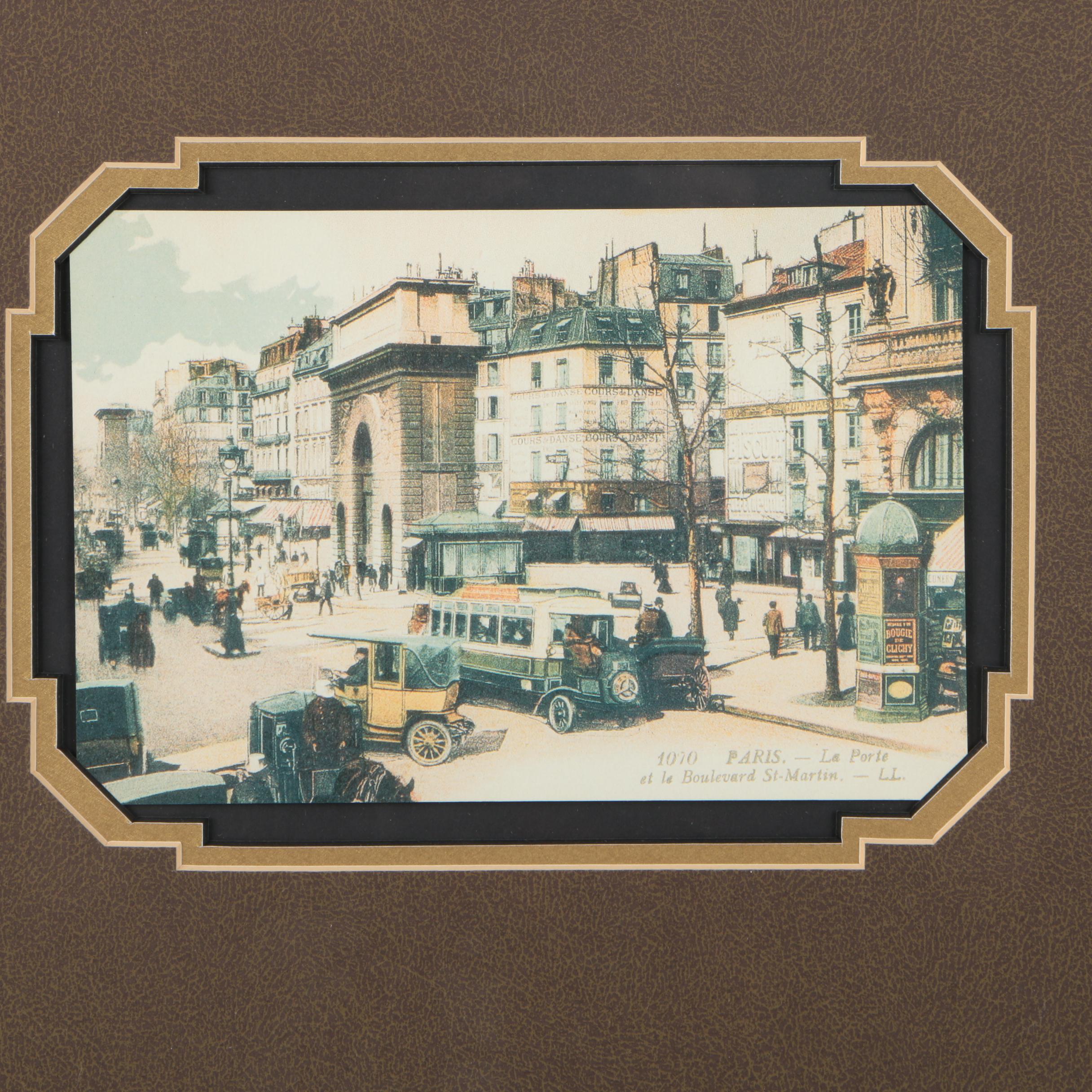 Offset Lithographs After Postcards From Paris and Monaco