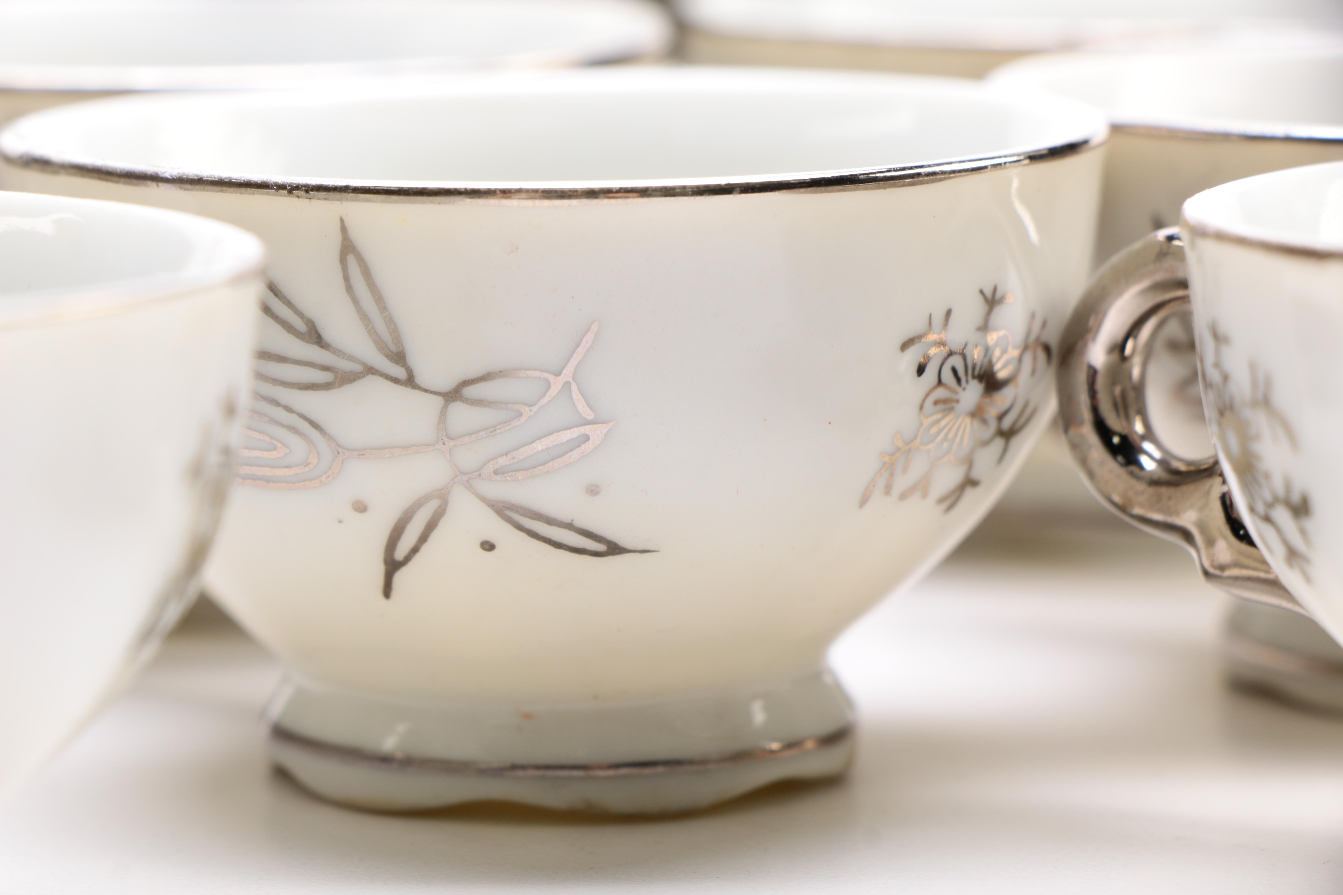 Vintage Empress "25th Anniversary" Teacups and Saucers