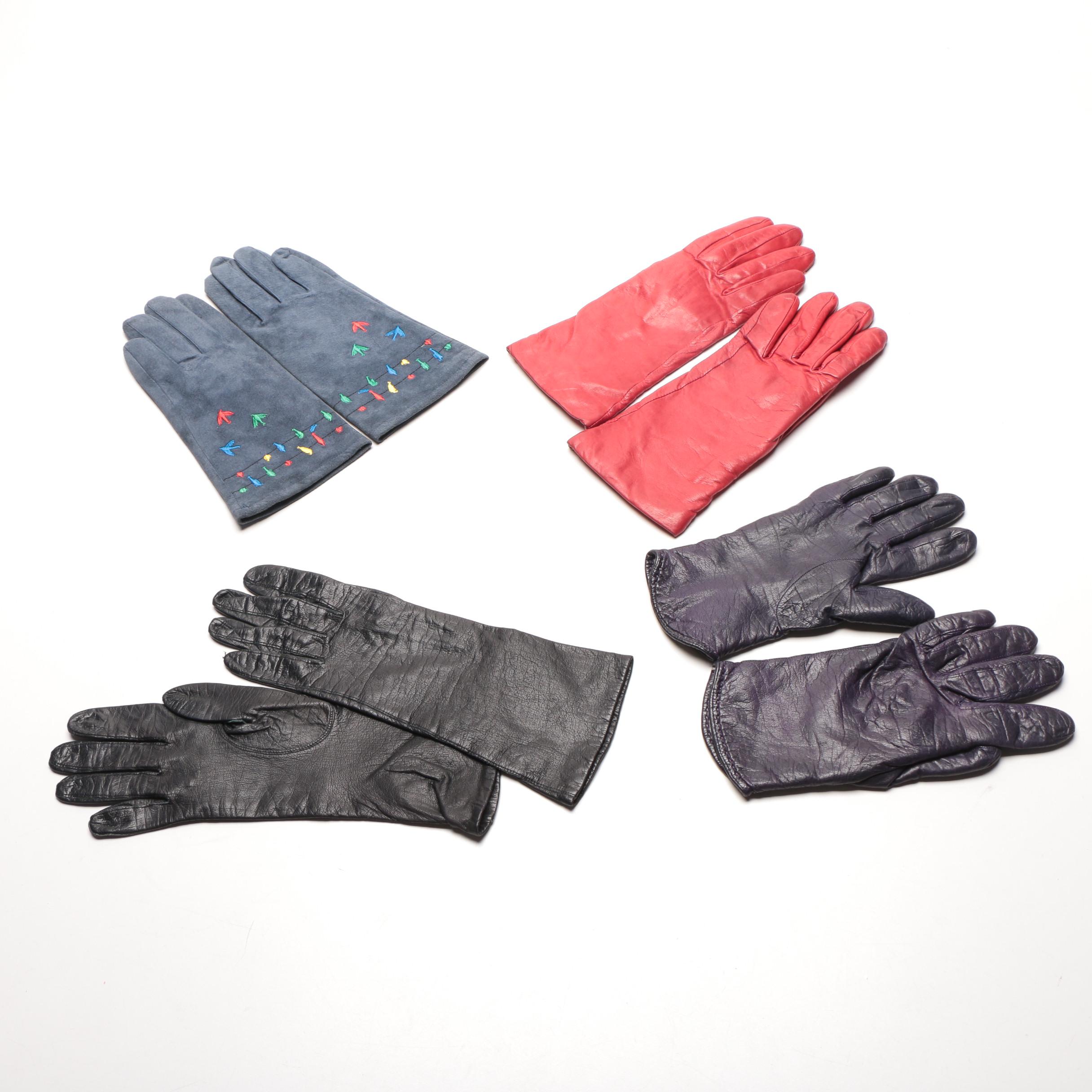 Vintage Leather and Suede Gloves