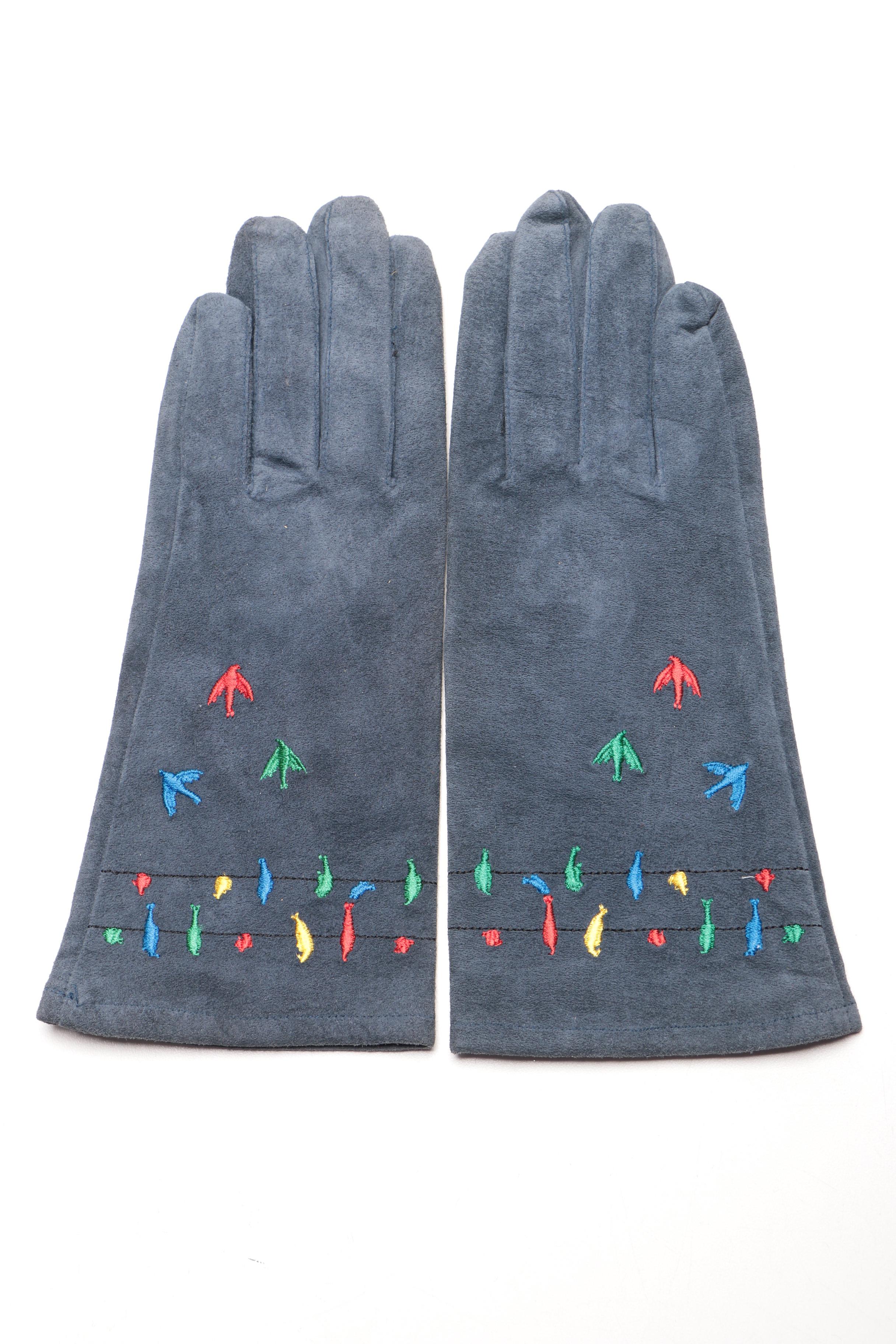 Vintage Leather and Suede Gloves