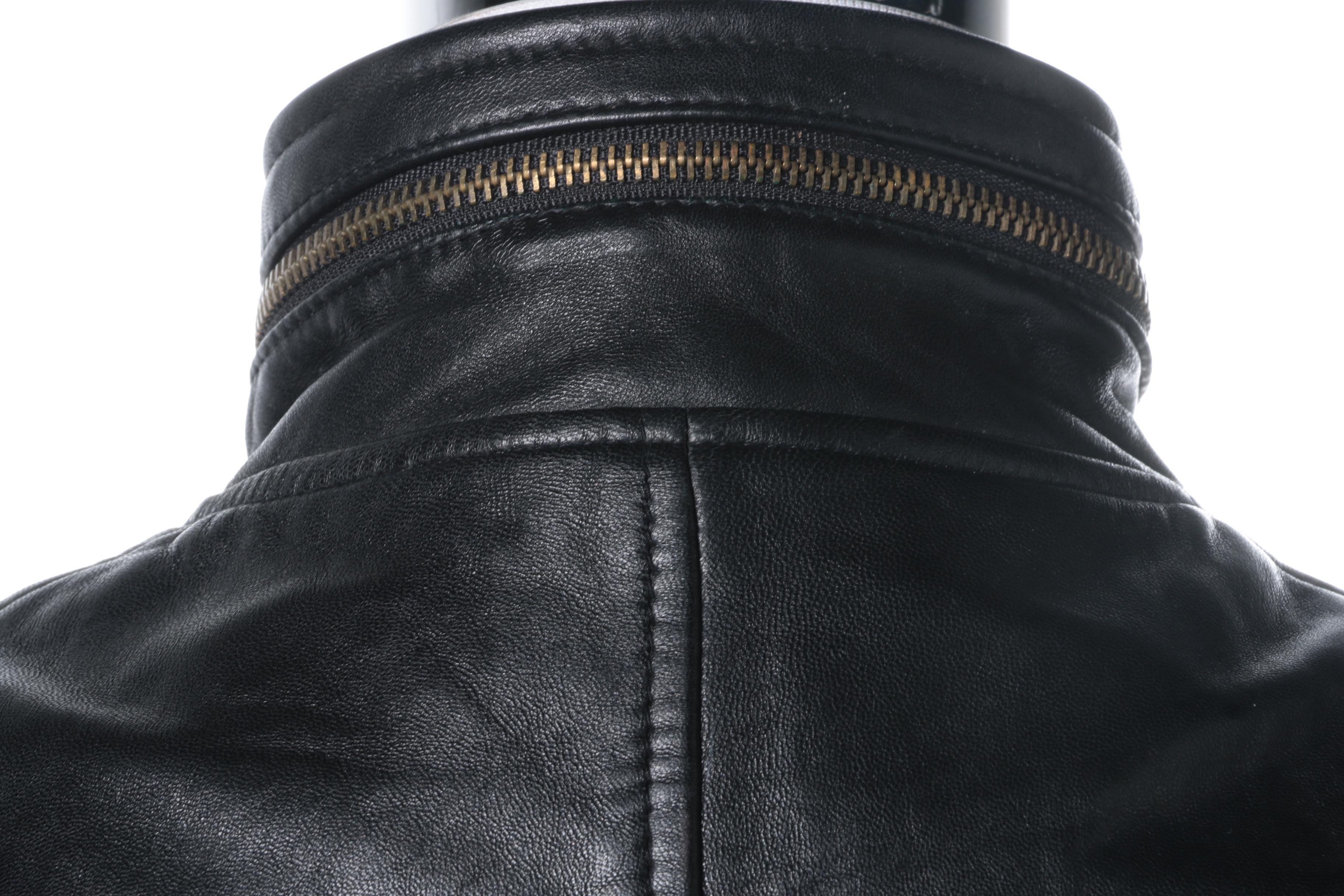 Women's Black Leather Vest by Rem Garson