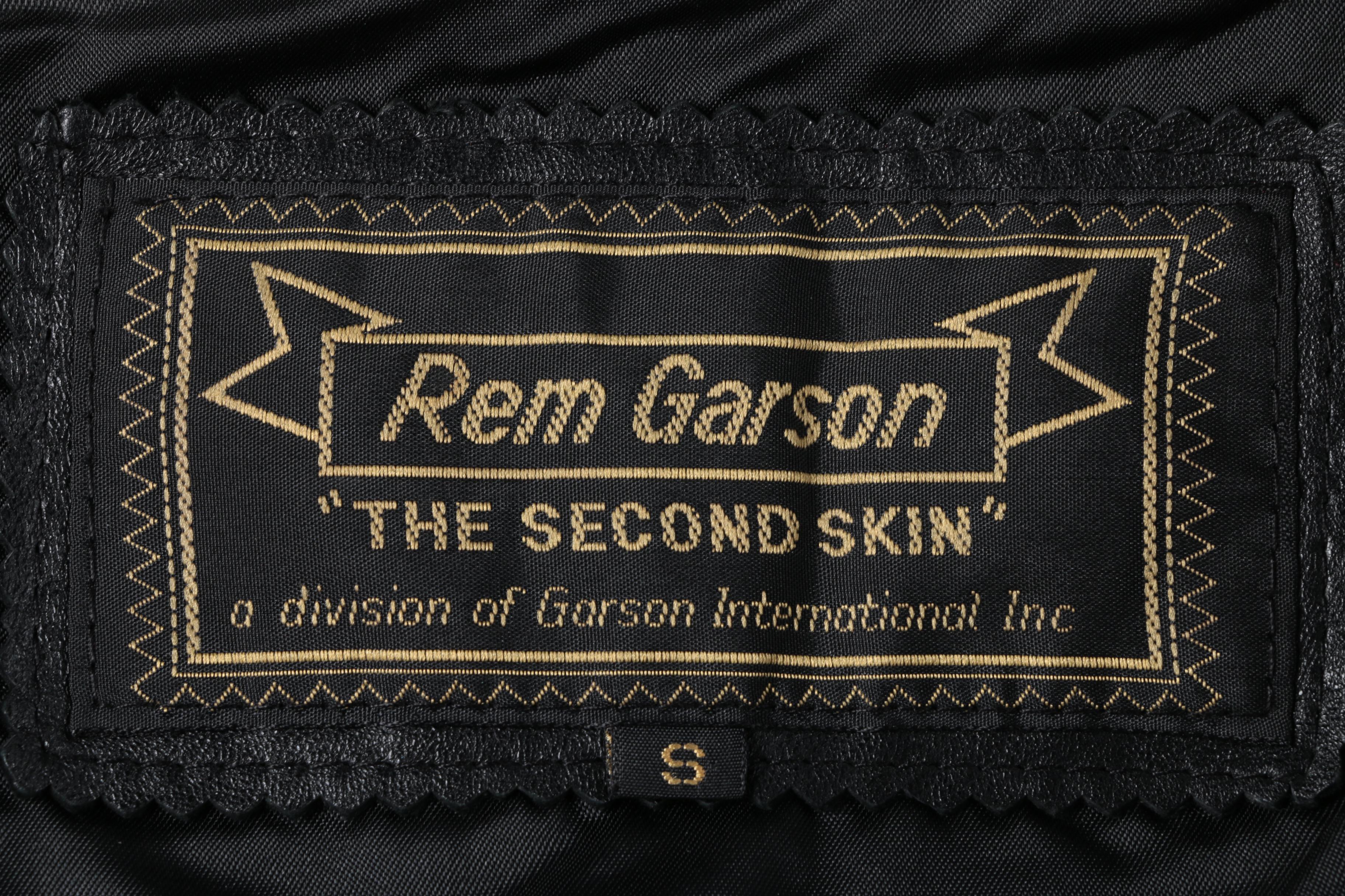 Women's Black Leather Vest by Rem Garson