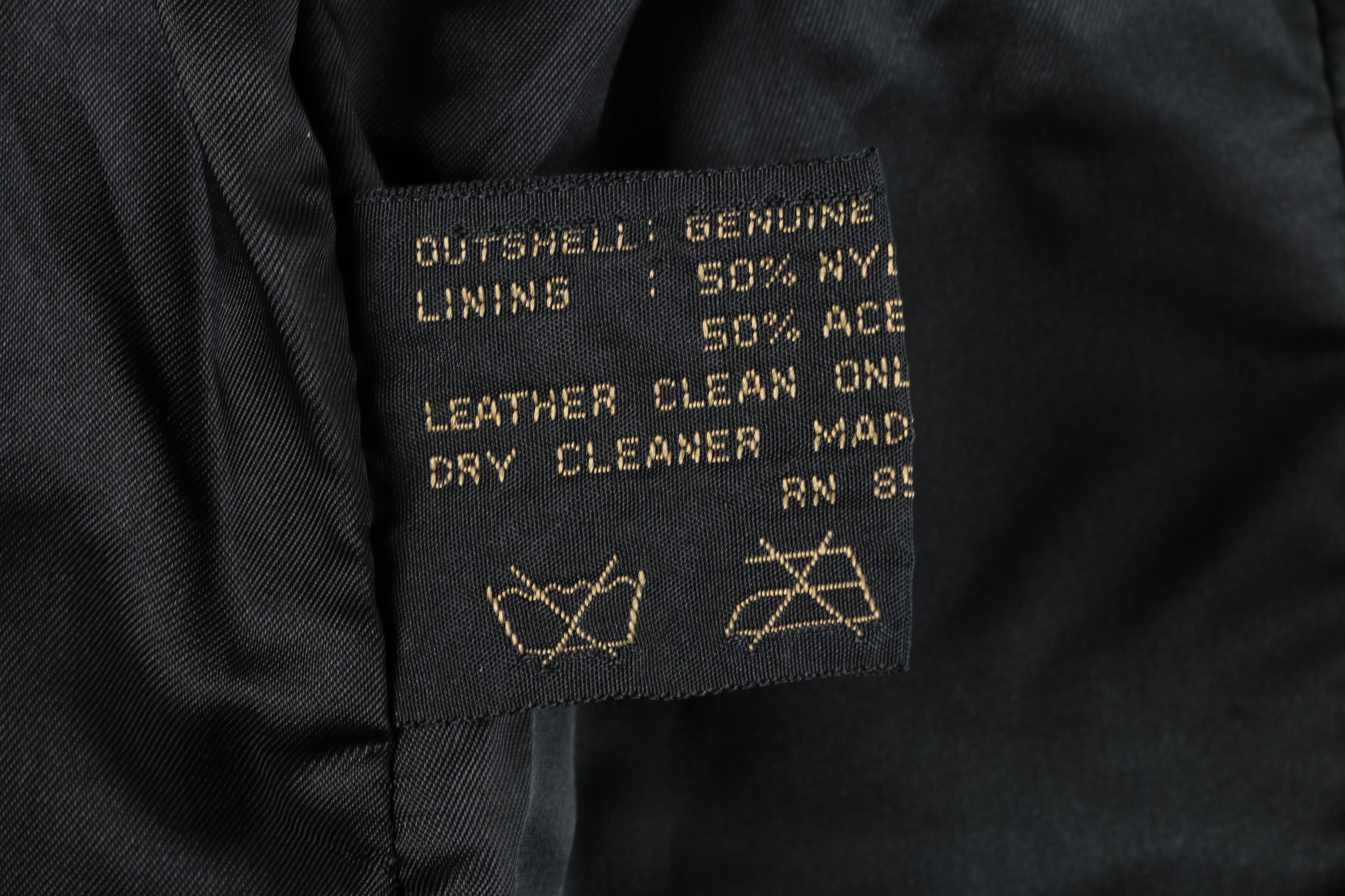 Women's Black Leather Vest by Rem Garson