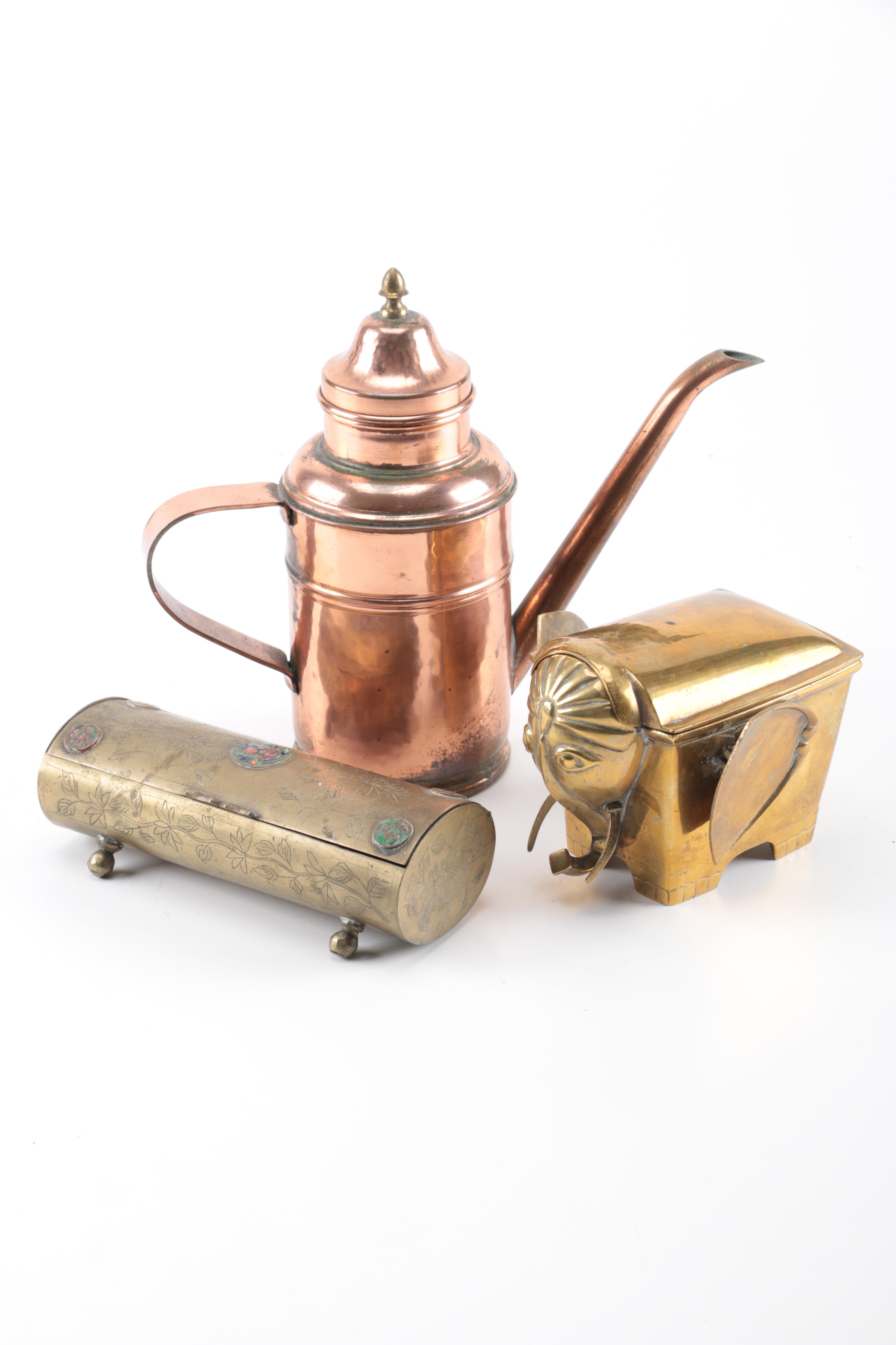 Assortment of Brass Decor Items