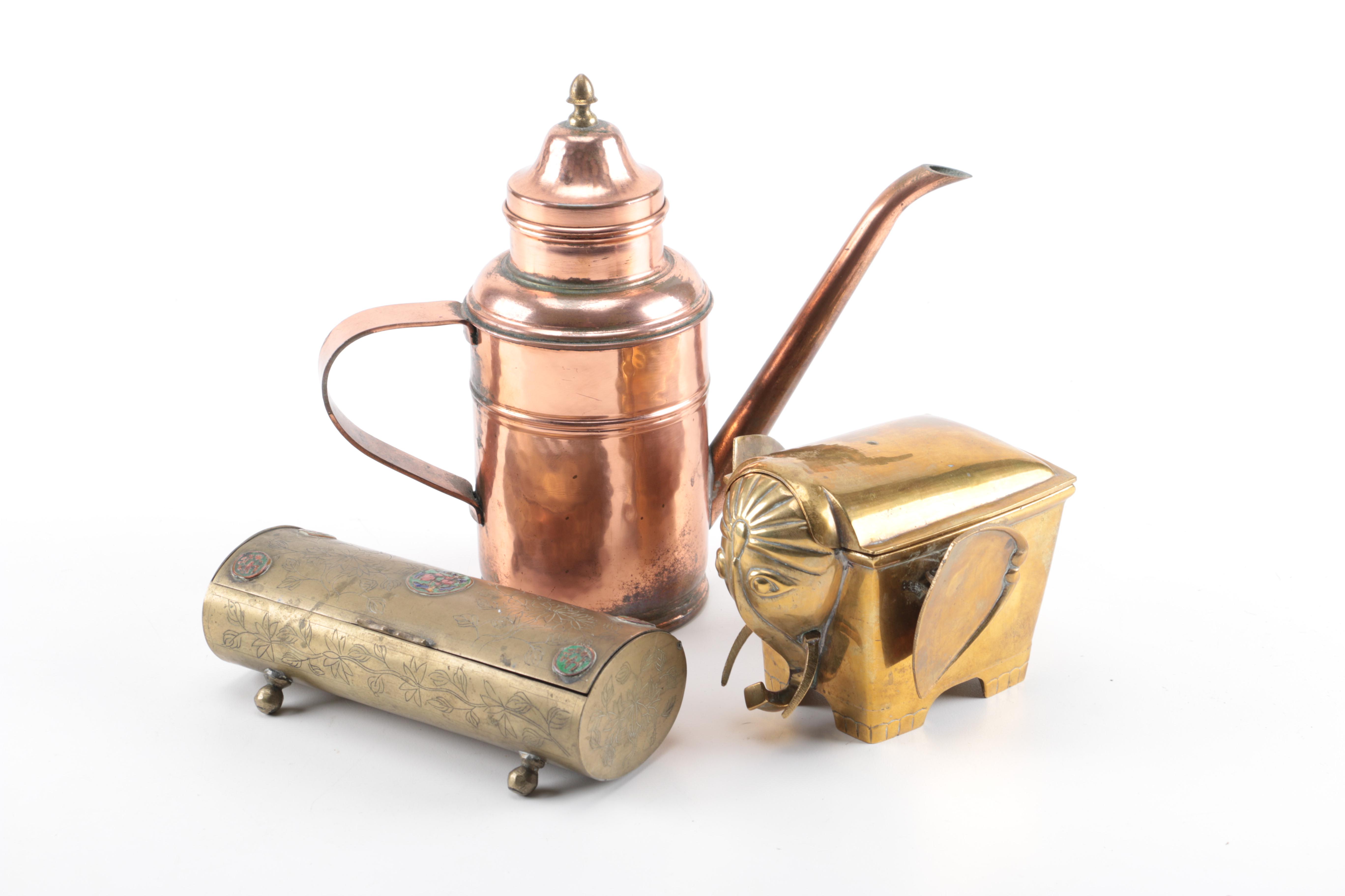 Assortment of Brass Decor Items