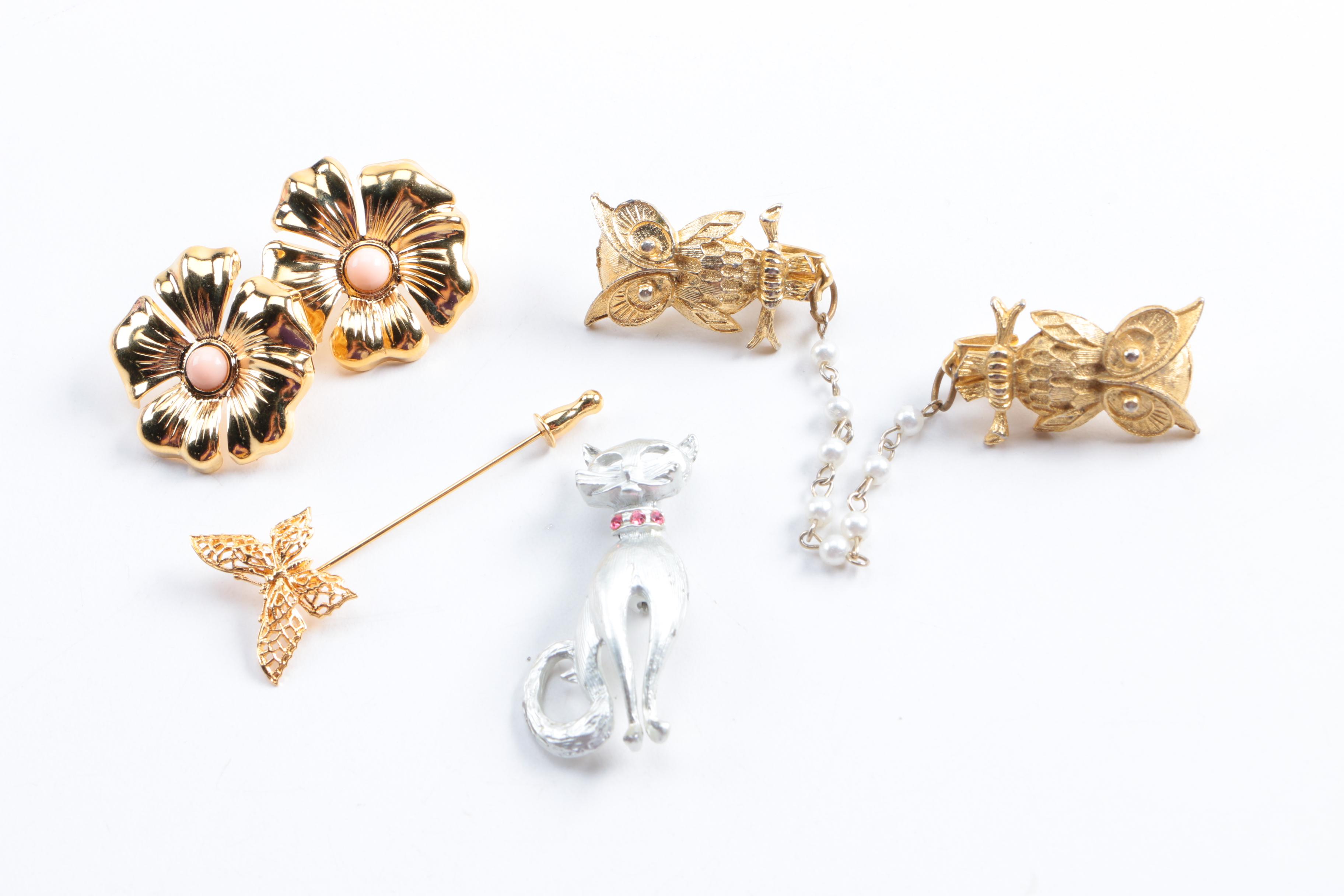 Vintage Animal and Flower Inspired Jewelry