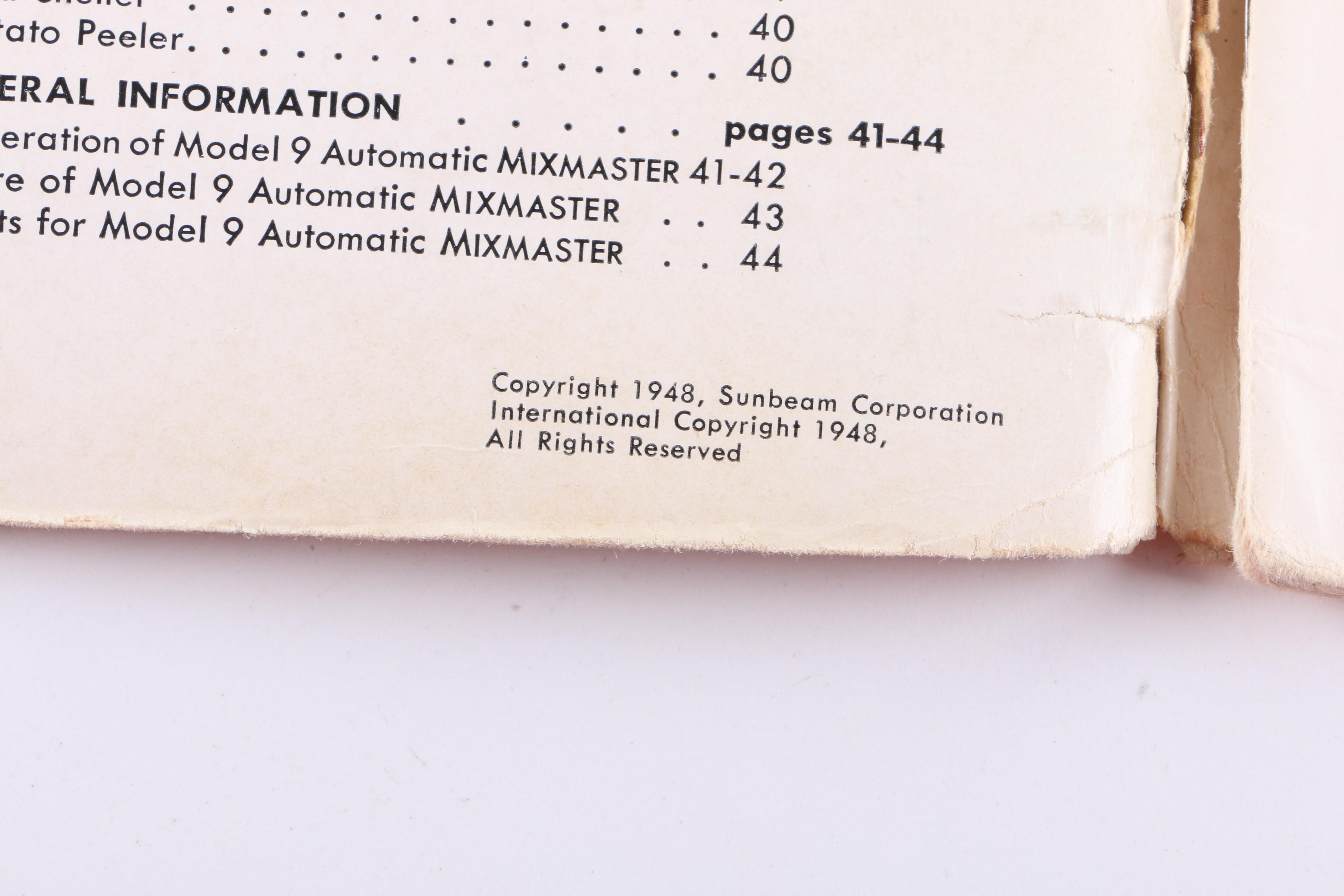 Vintage 1948 Mixmaster by Sunbeam