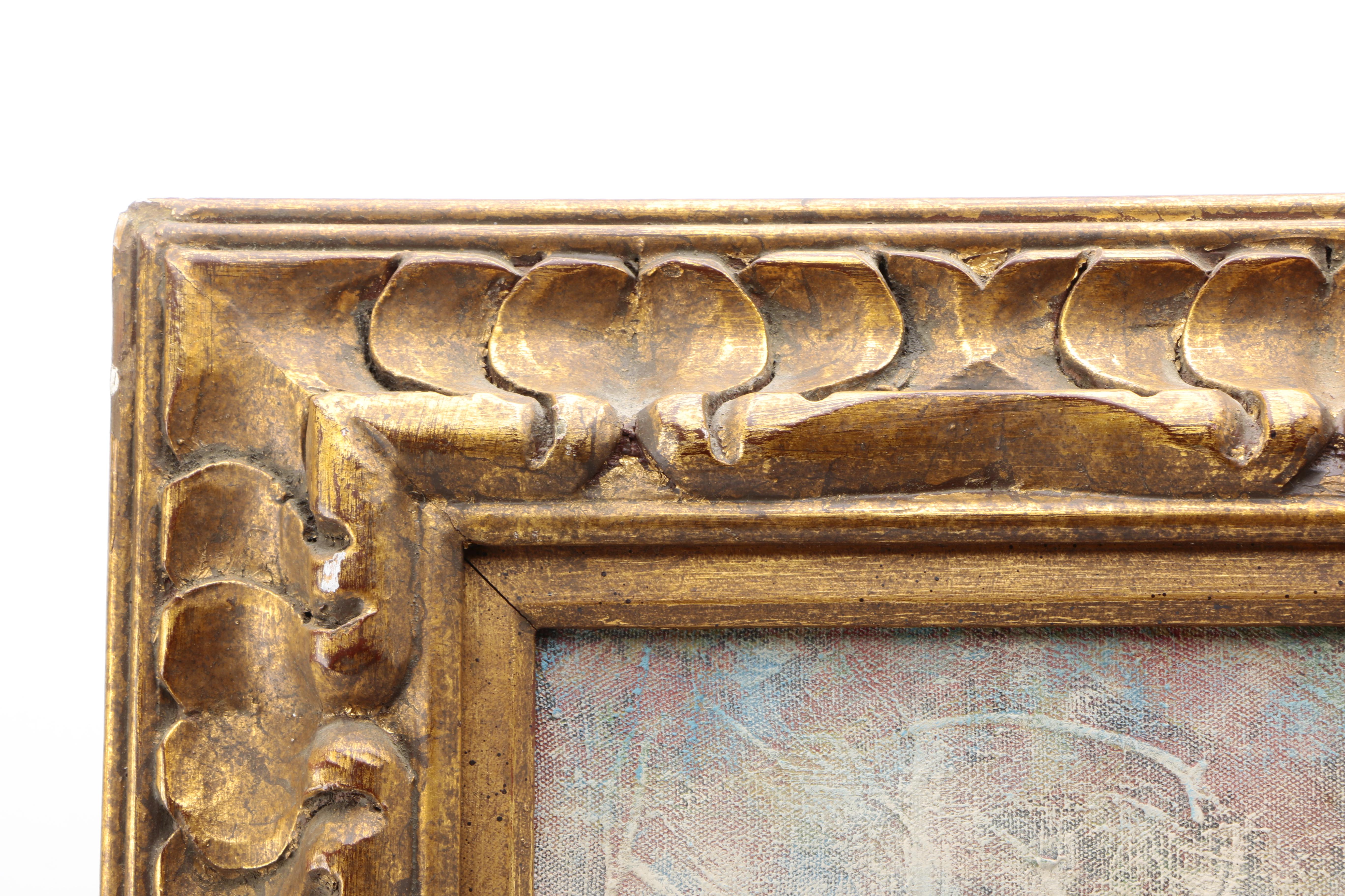 B. Dizon Oil Painting of Abstract Figure Carrying Basket