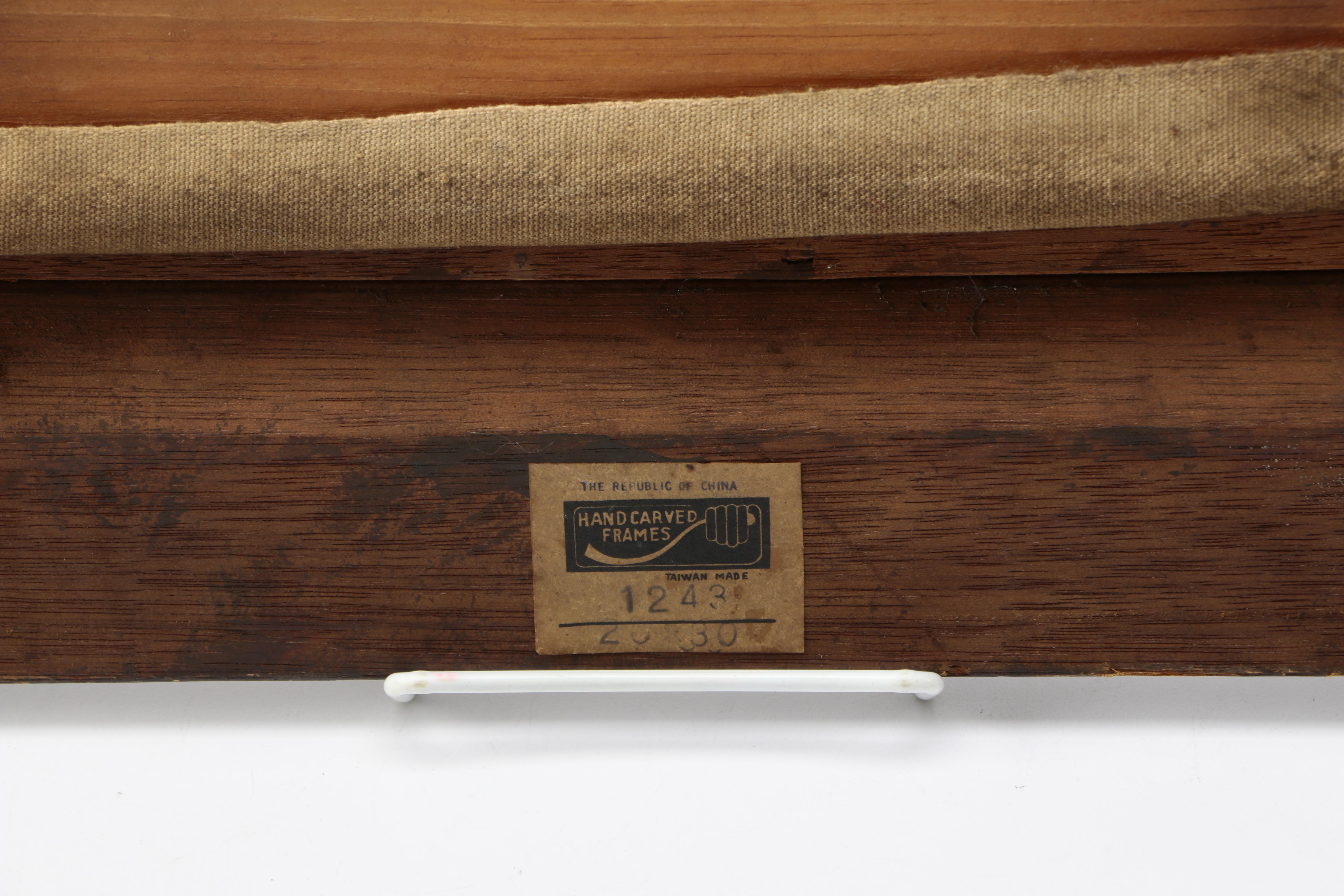 B. Dizon Oil Painting of Abstract Figure Carrying Basket