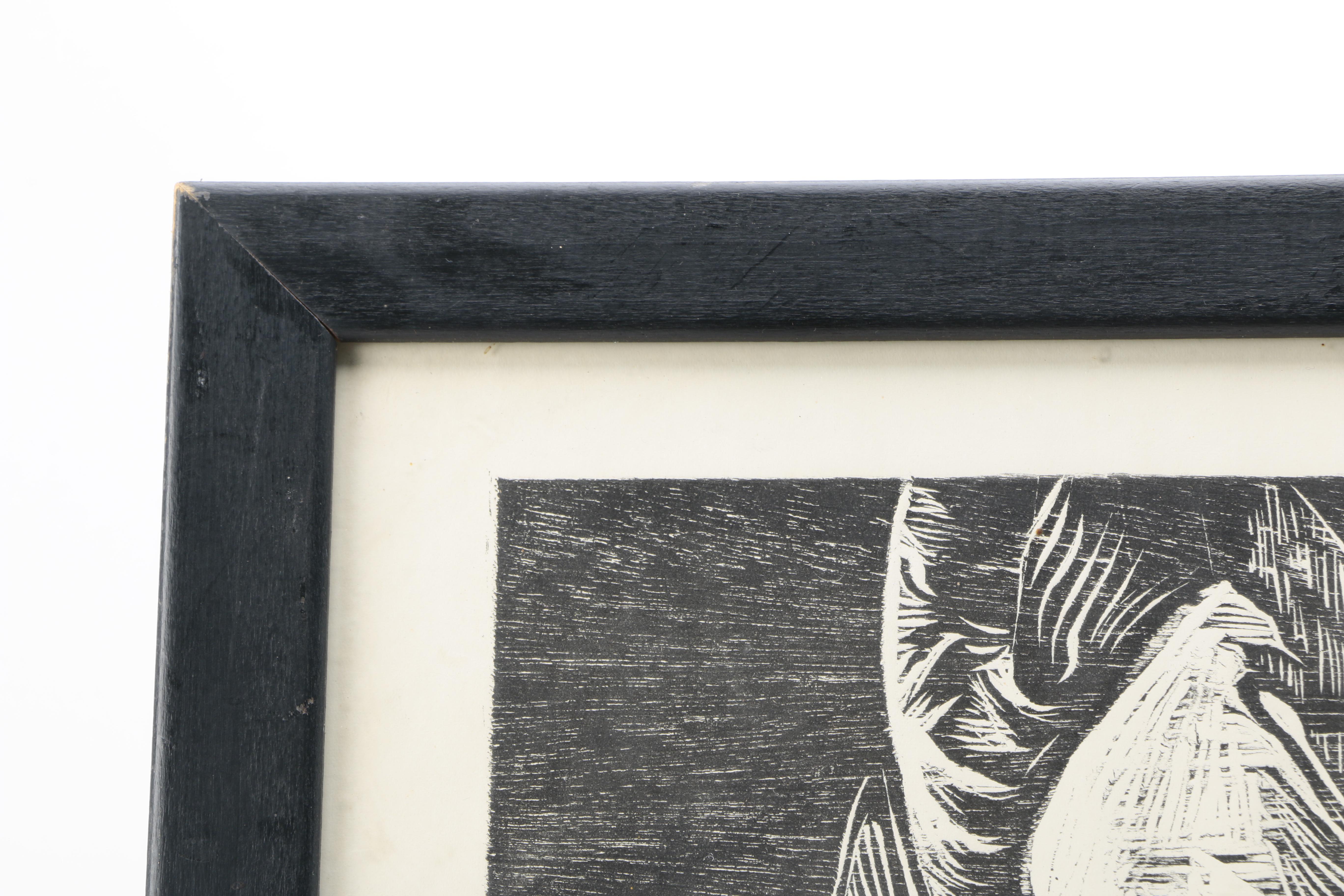 J. Phillips Limited Edition Woodbock Print "Aus Siberien II"