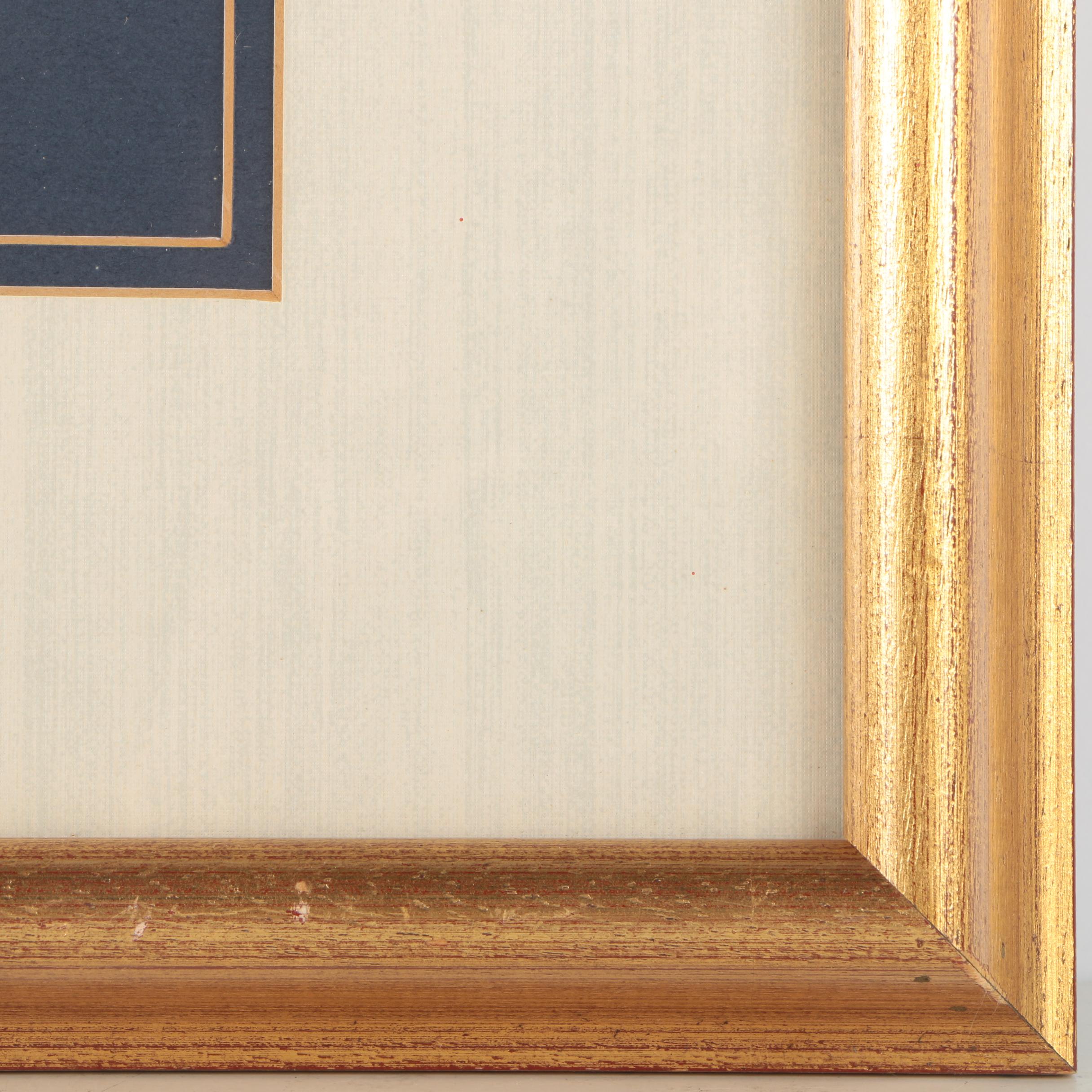 Offset Lithograph of a Cockatoo in East Asian Style