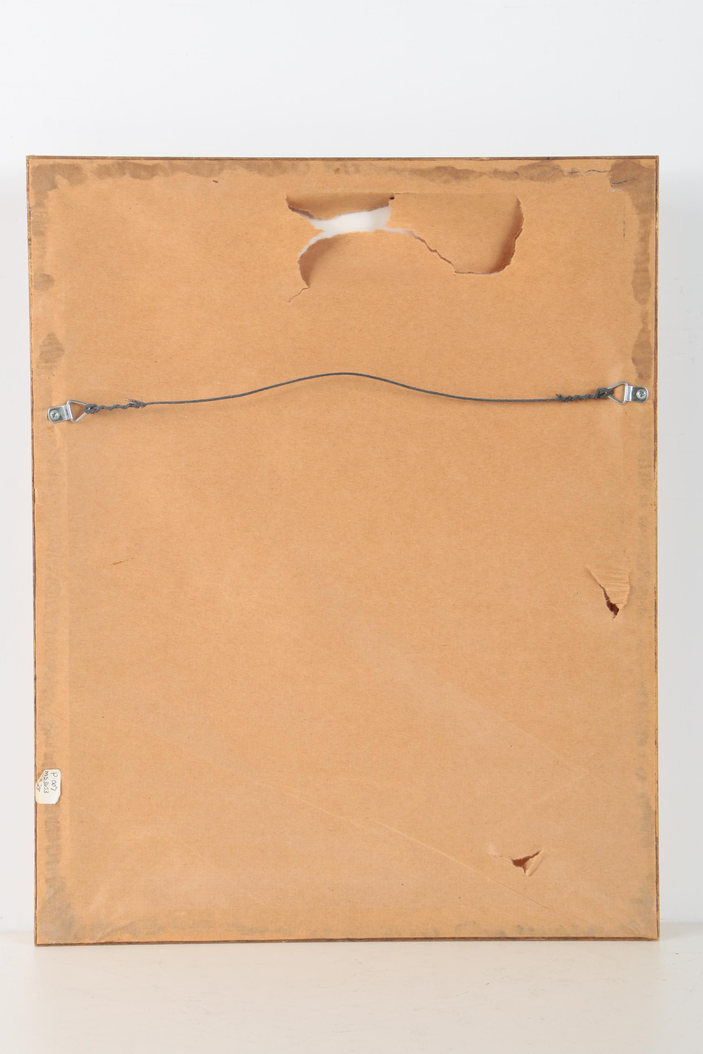 Offset Lithograph of a Cockatoo in East Asian Style