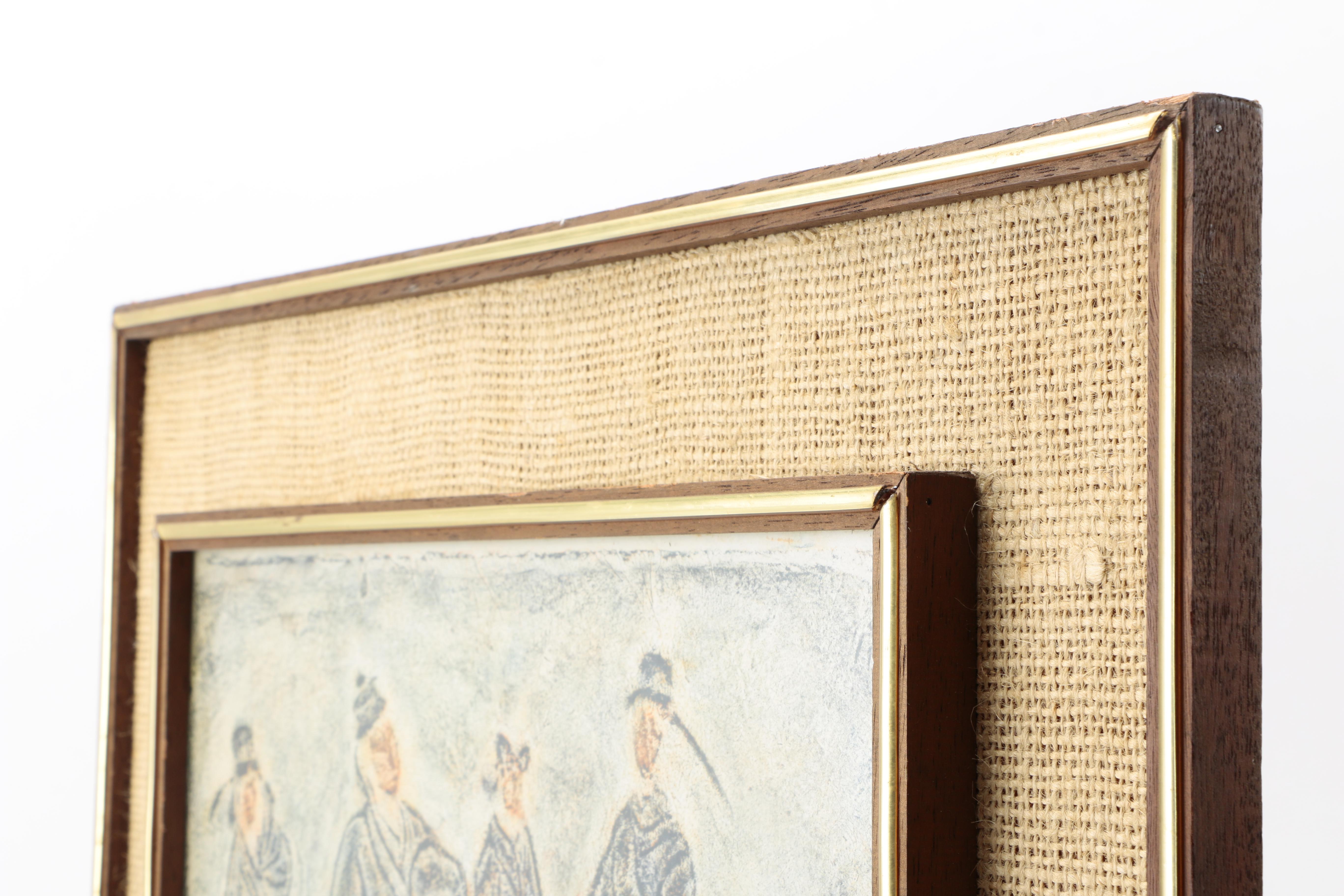 Chinese-Style Stone Rubbing "Banquet - Music Dancing"