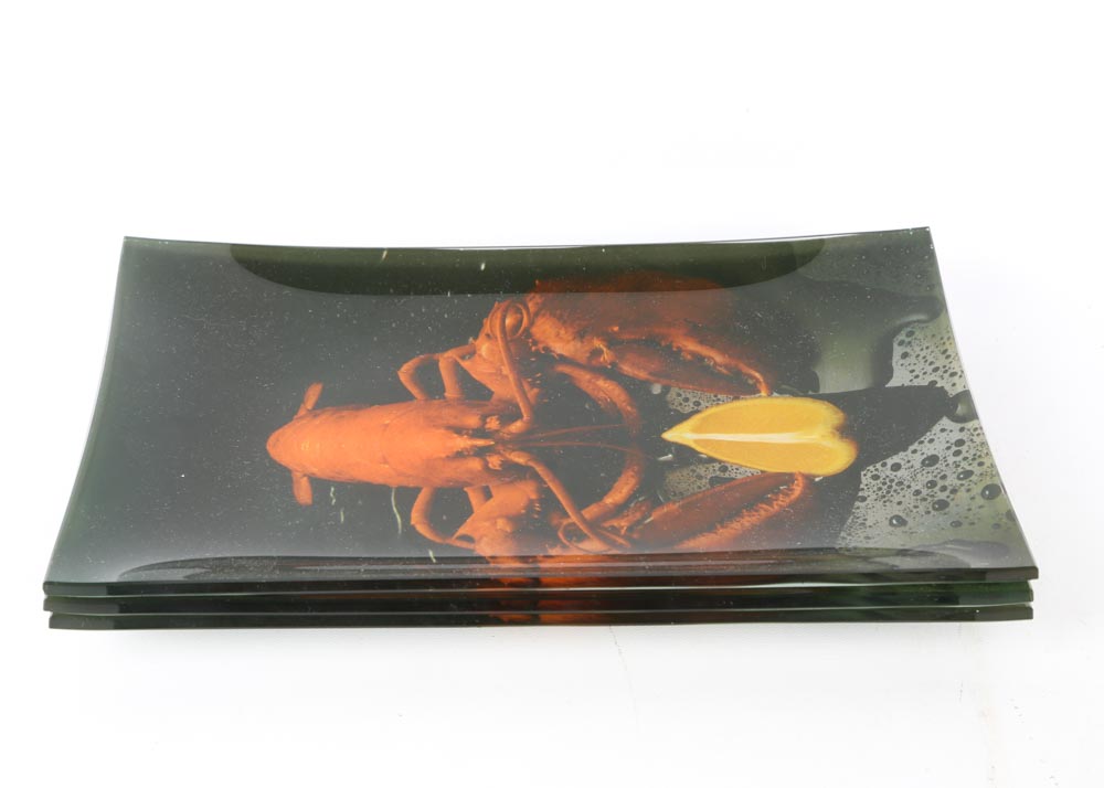 Reverse Painted Prima Donna Plates and Copper Mold