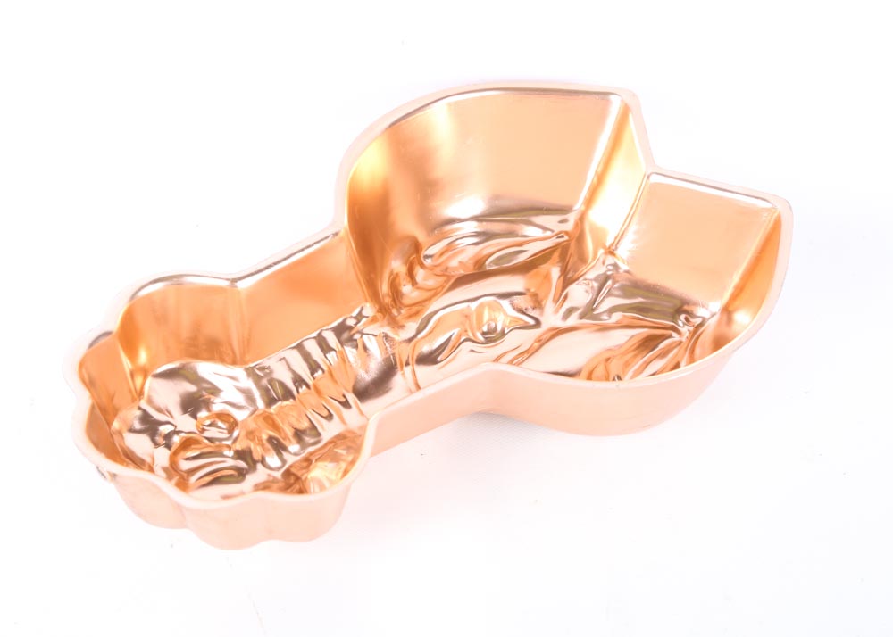 Reverse Painted Prima Donna Plates and Copper Mold