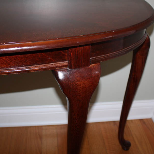 Queen Anne Style Demilune Console Table