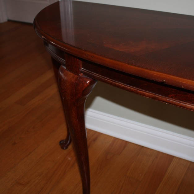 Queen Anne Style Demilune Console Table