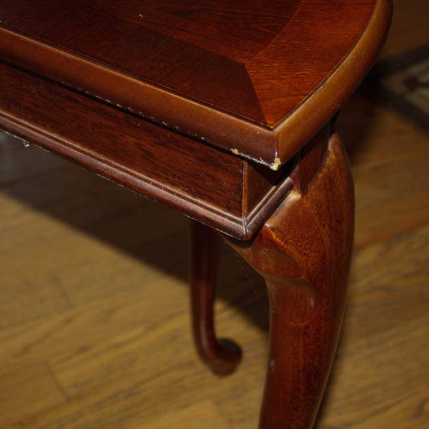 Queen Anne Style Demilune Console Table