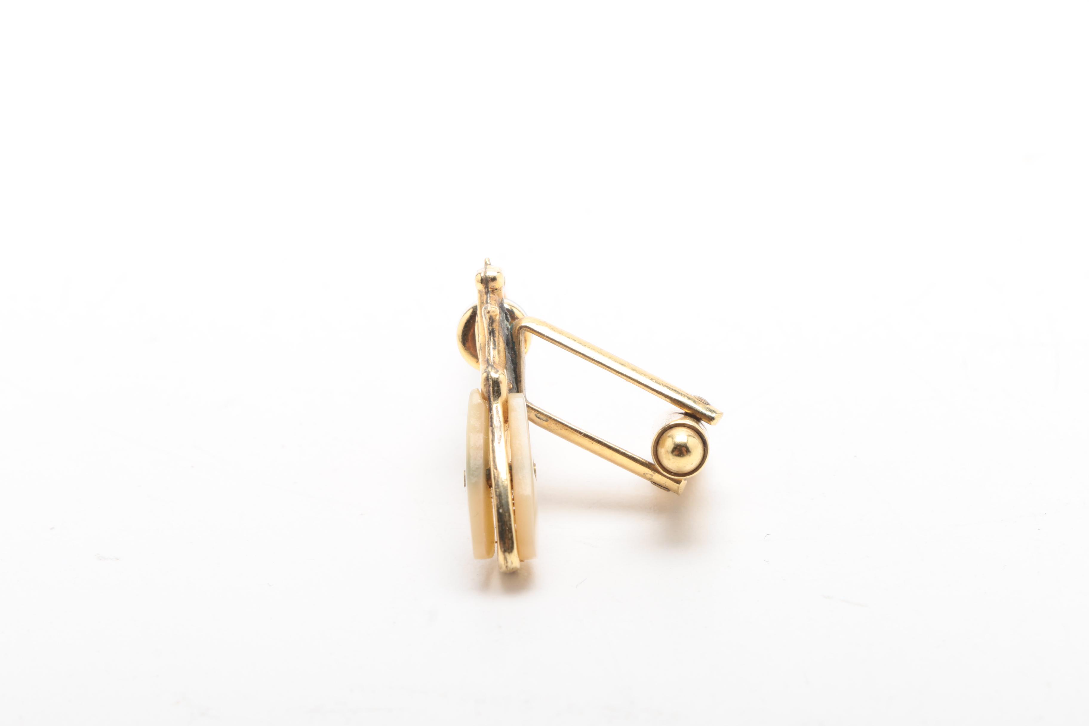 1950's Revolver Cufflinks with Mother of Pearl Handles