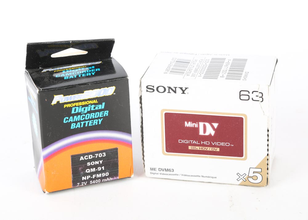 Vintage Camcorders Including Panasonic and Accessories