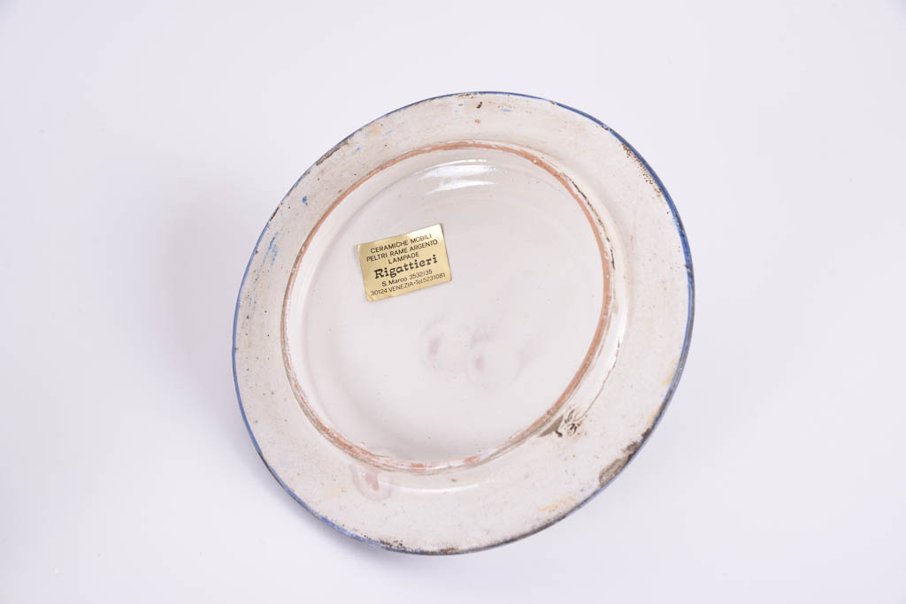 Rigattieri Italian Hand-Painted Ceramic "Bartolomeo" Lidded Vase