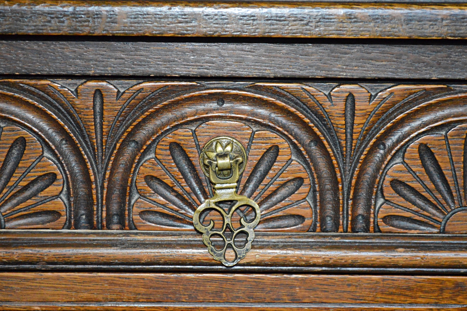 Revival Style Oak Writing Desk by Kittinger