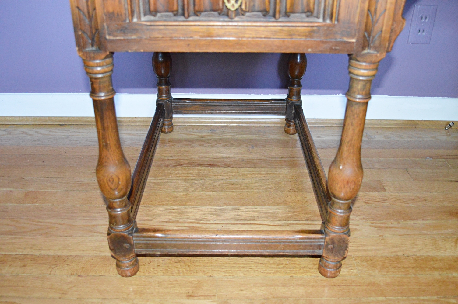 Revival Style Oak Writing Desk by Kittinger