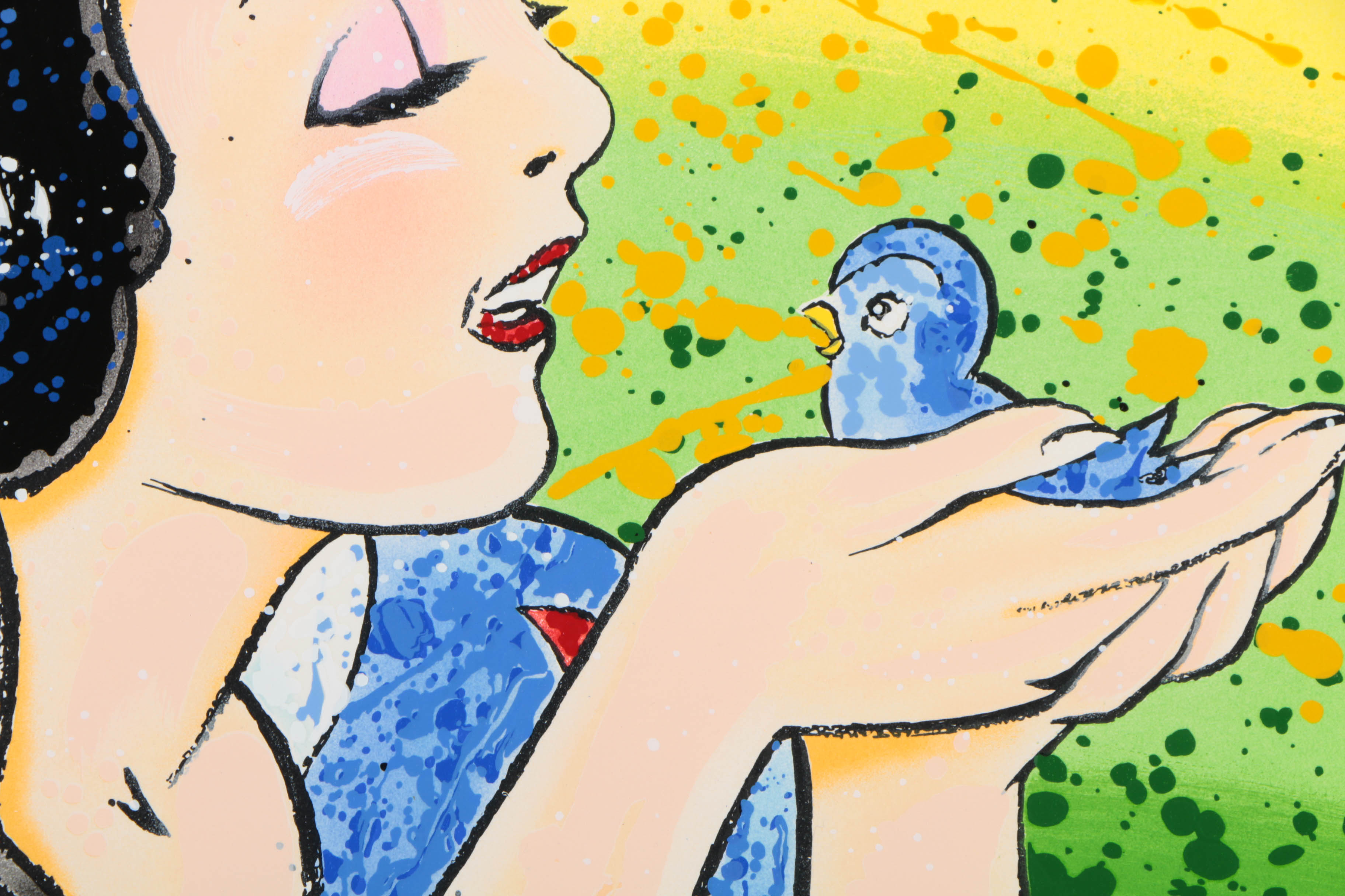 David Willardson Limited Edition Serigraph on Paper "Fine Feathered Friend"