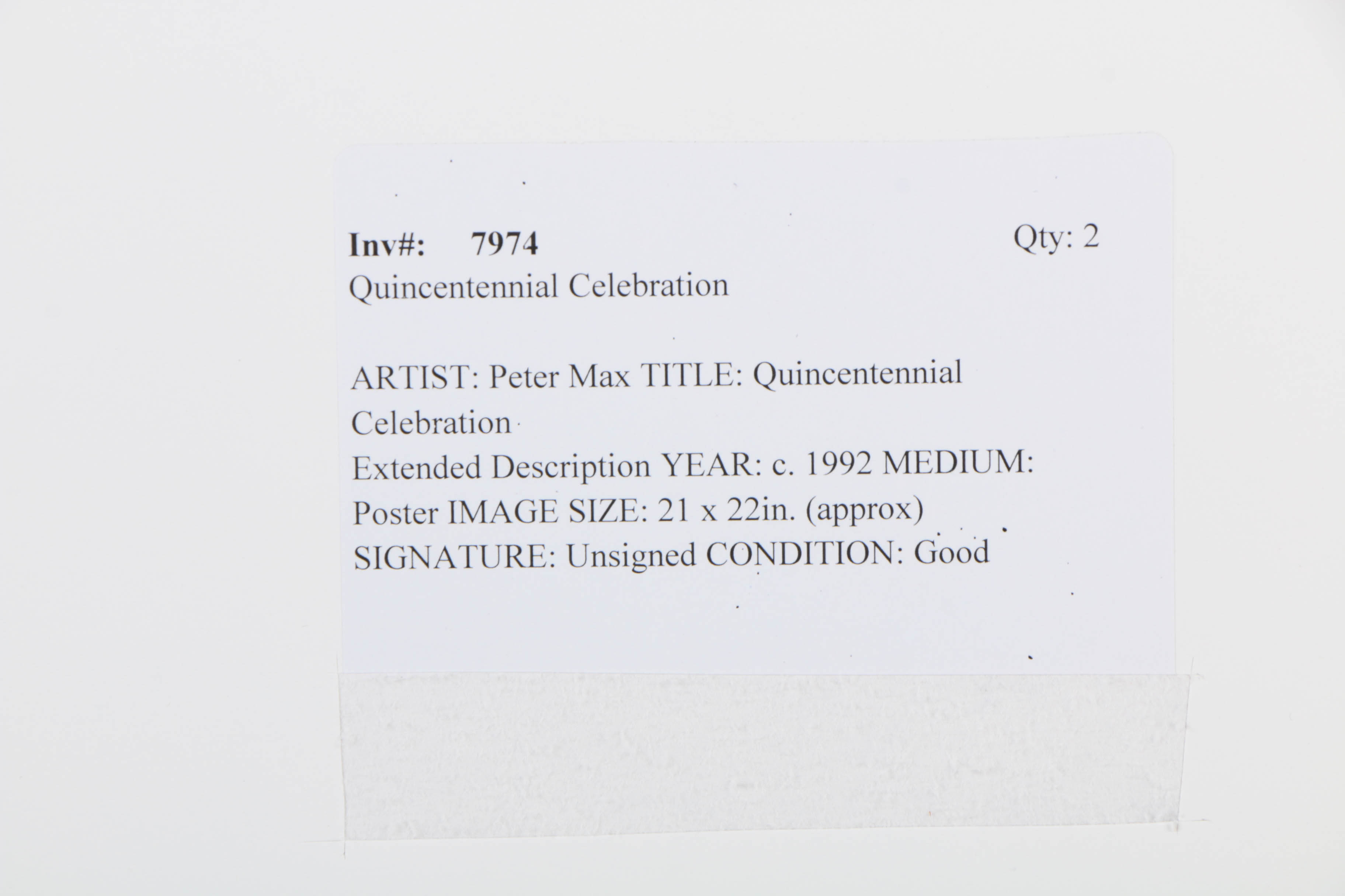 Peter Max Offset Lithograph Poster "The Columbus Quincentennial"